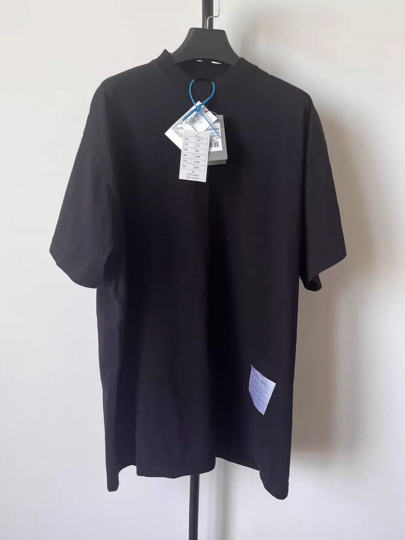 Balenciaga Balenciaga Solid Logo Label Short Sleeve Tee Size US M / EU 48-50 / 2 - 1 Thumbnail