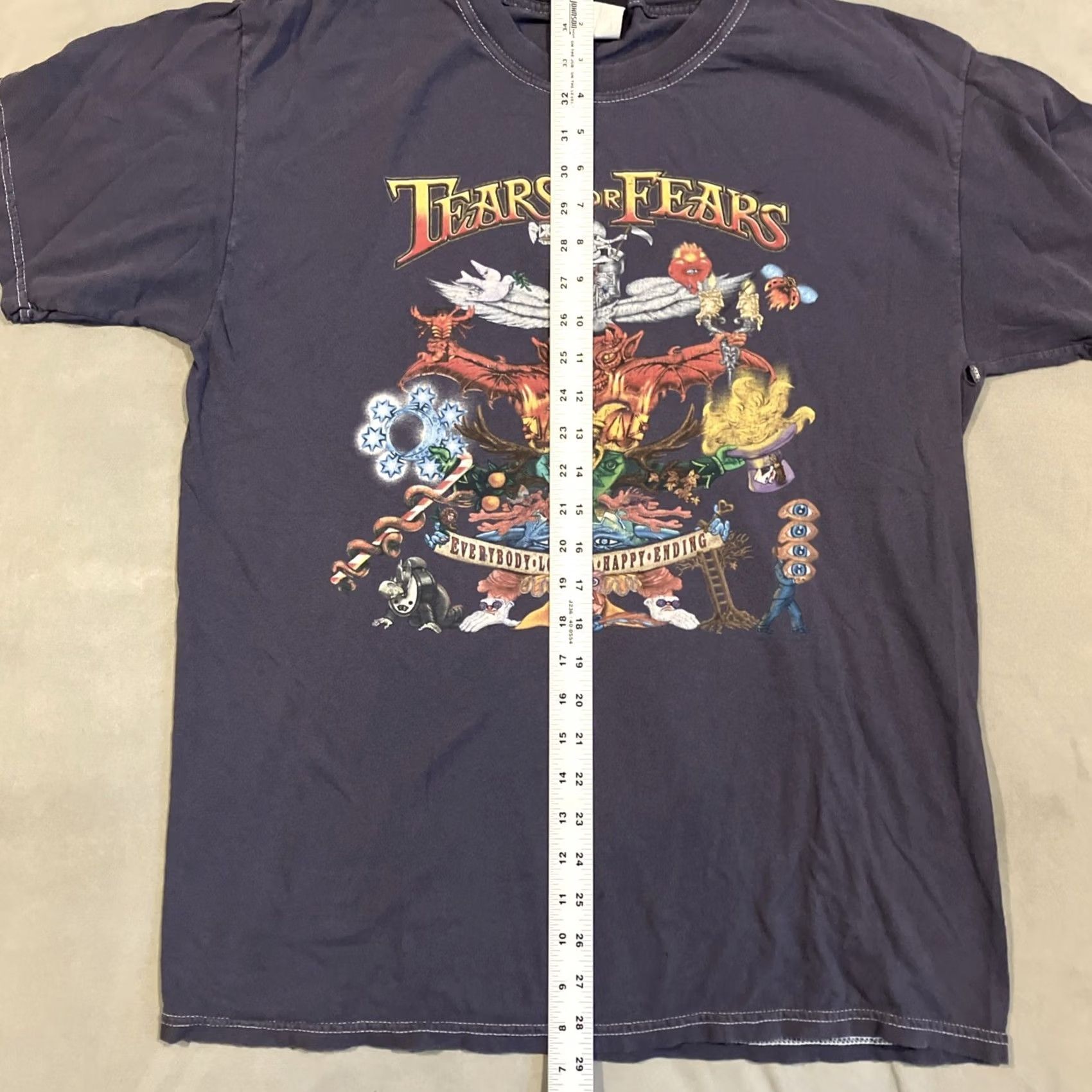 Vintage VINTAGE Giants T-Shirt Mens Short Sleeve Gray L Tears for Fears Everybody Loves A Happy Ending Love 80s Decade Concert Theme Size US L / EU 52-54 / 3 - 7 Thumbnail