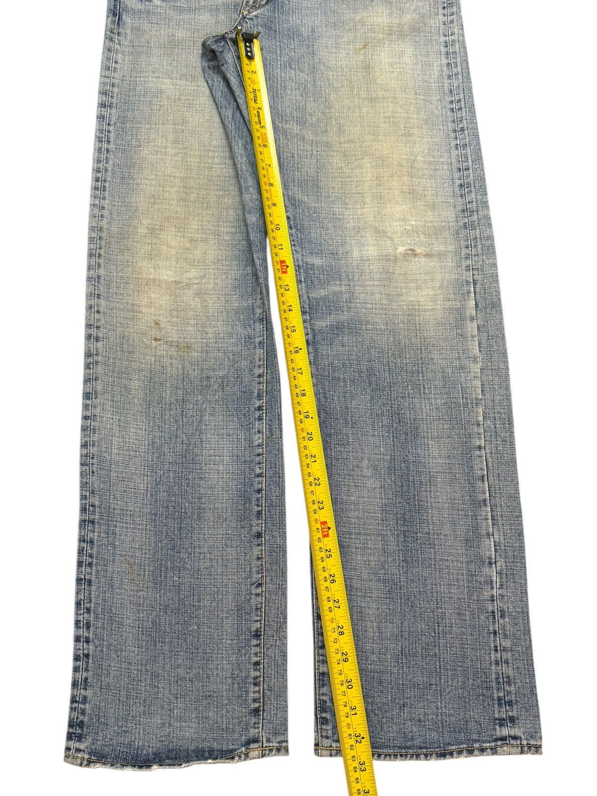 Edwin Vintage 90s Japanese Brand Light Faded Wash Wide Leg Loose Size US 31 - 10 Thumbnail