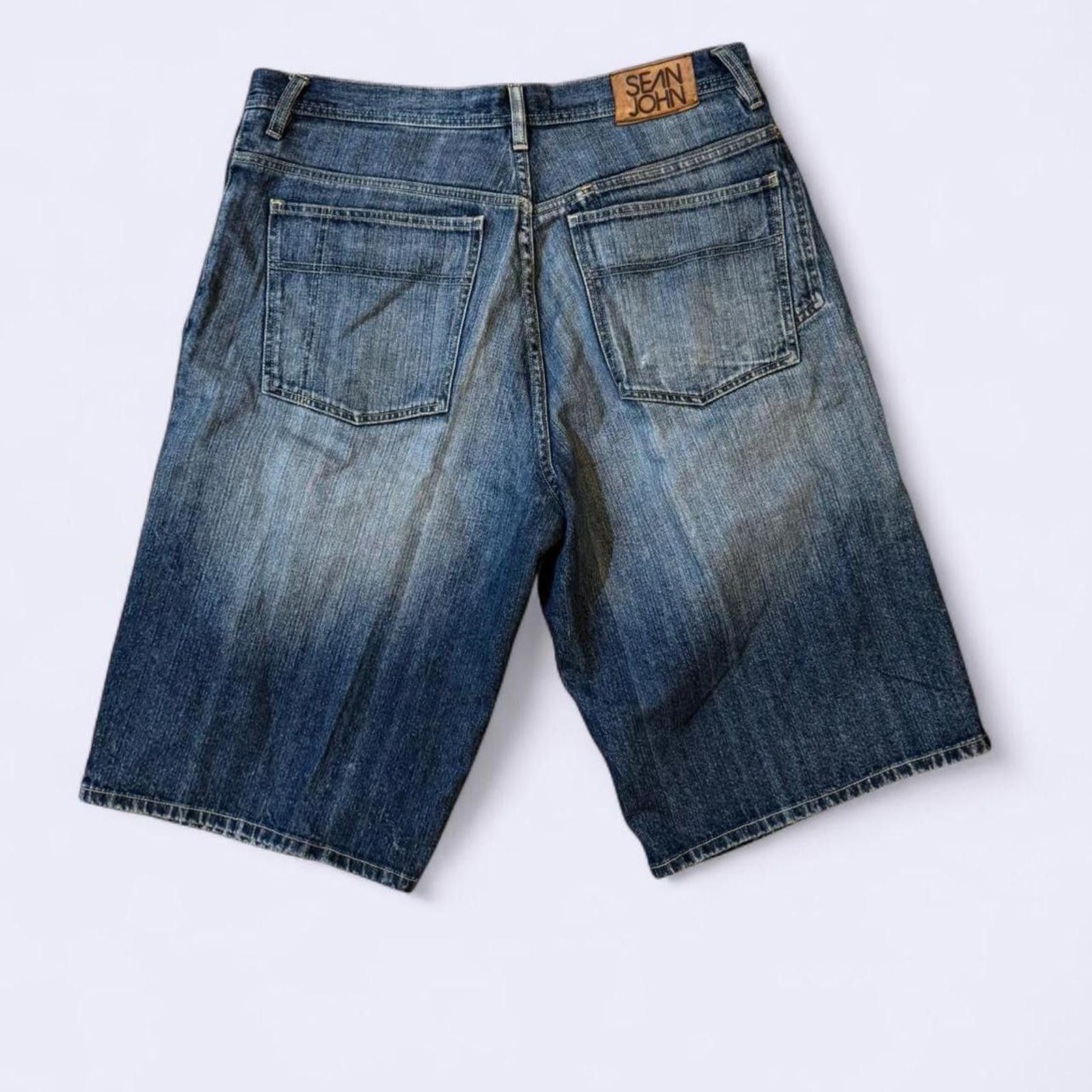 Sean John Vintage Sean John Baggy blue denim shorts jorts size 34 Size US 36 / EU 52 - 6 Thumbnail