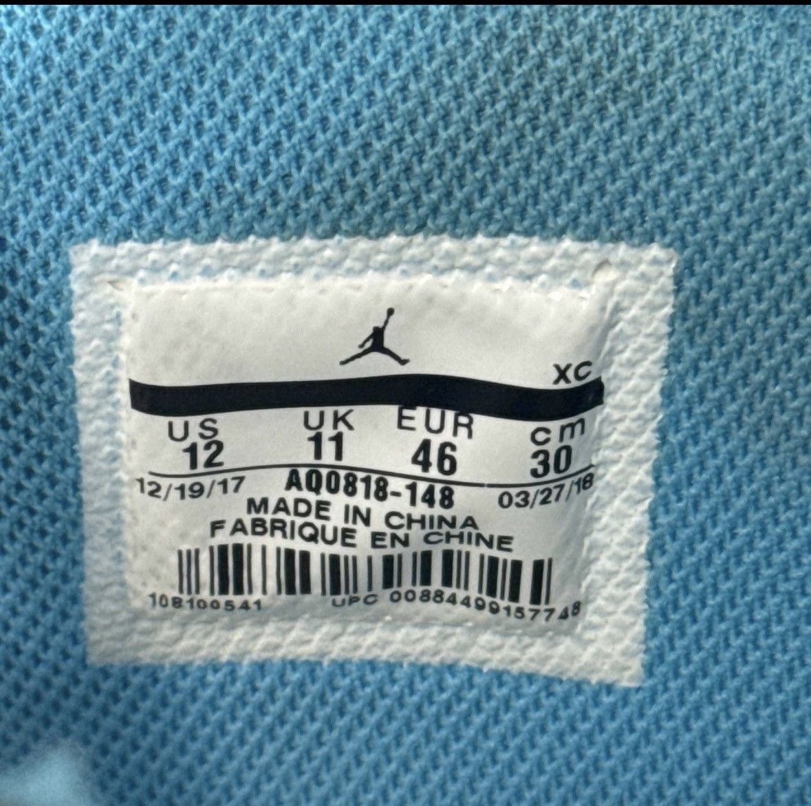 Jordan Brand × Off-White Jordan 1 Off-White UNC Size 12 Size US 12 / EU 45 - 6 Thumbnail