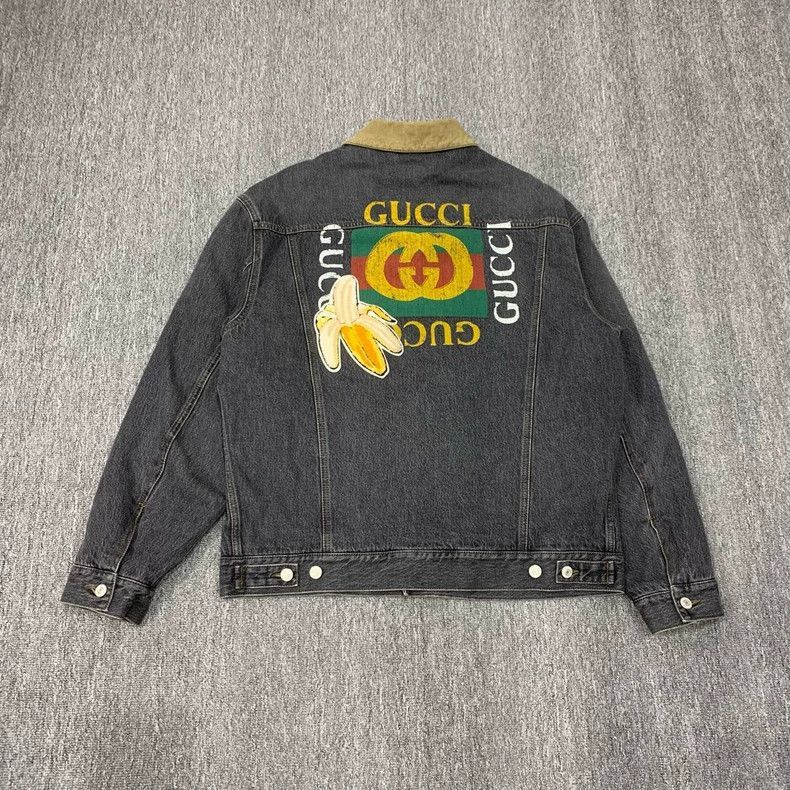 Gucci Gucci Banana Plush Denim Jacket-2506 Size US L / EU 52-54 / 3 - 2 Thumbnail