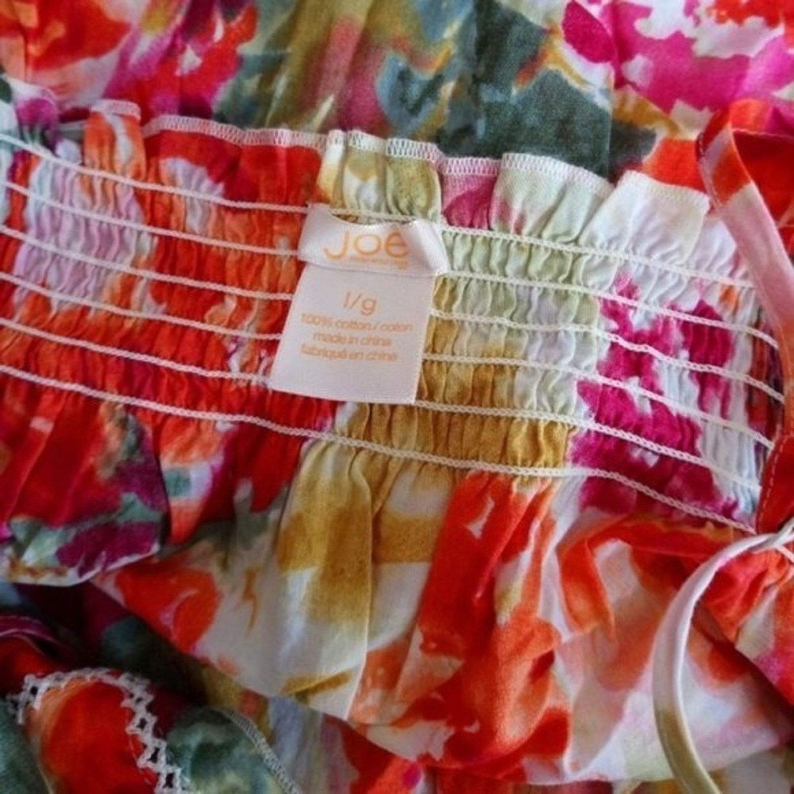 Joe Freshgoods Joe Fresh Floral Spaghetti Strap Top, L Size L / US 10 / IT 46 - 4 Thumbnail