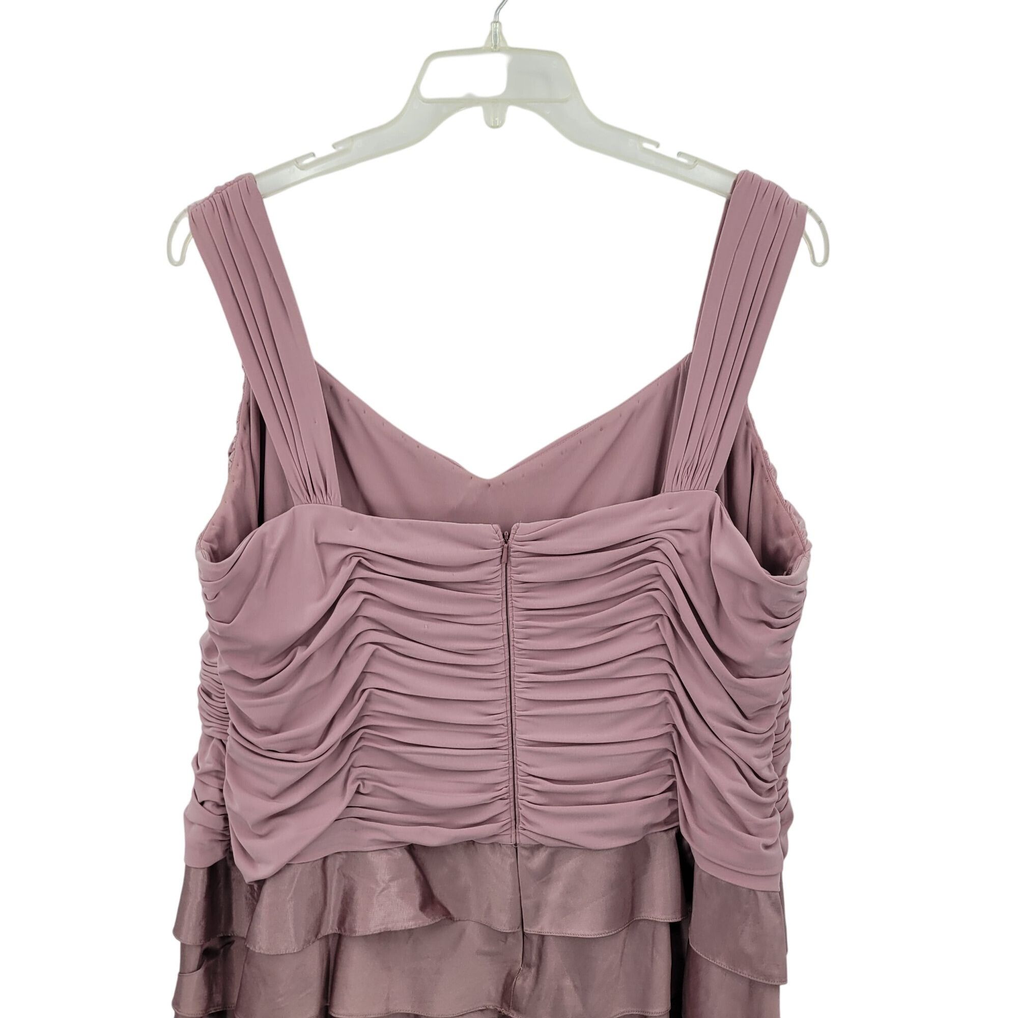 Adrianna Papell Adrianna Papell Plus Sz 22W Mauve Pink Tiered Ruffle Layered Size 3XL / US 20-22 - 9 Thumbnail