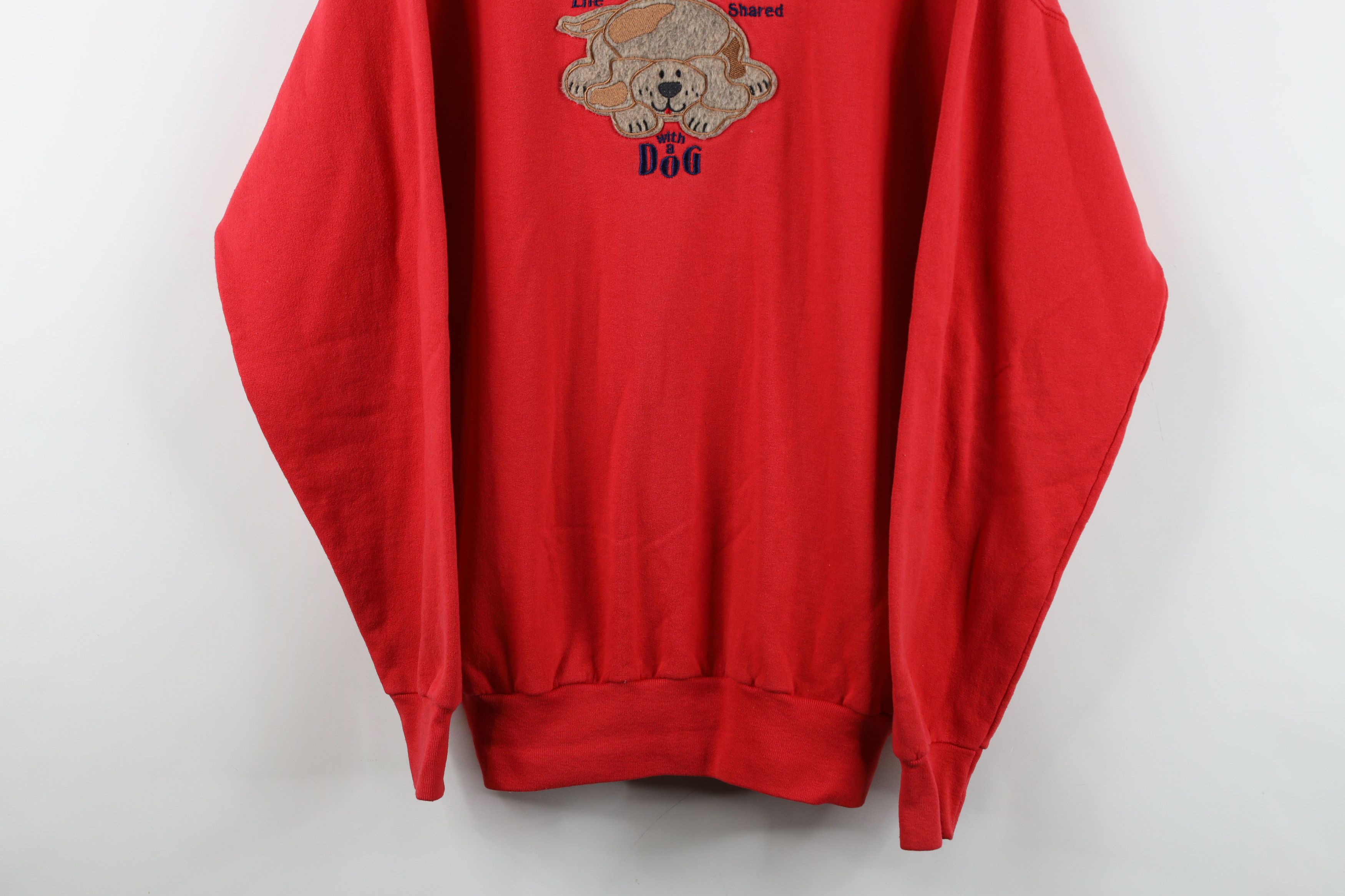 Vintage Vintage 90s Streetwear Life Is Better With A Dog Sweatshirt Size M / US 6-8 / IT 42-44 - 3 Thumbnail