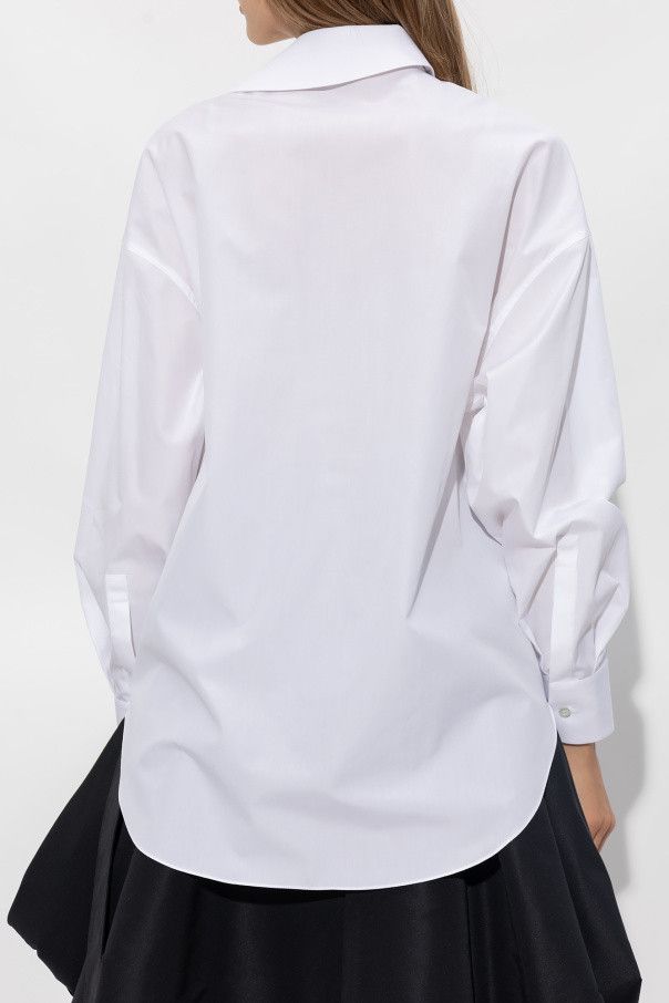 Alexander McQueen o1s22i1n1024 Orchid Shirt in White Size M / US 6-8 / IT 42-44 - 4 Thumbnail