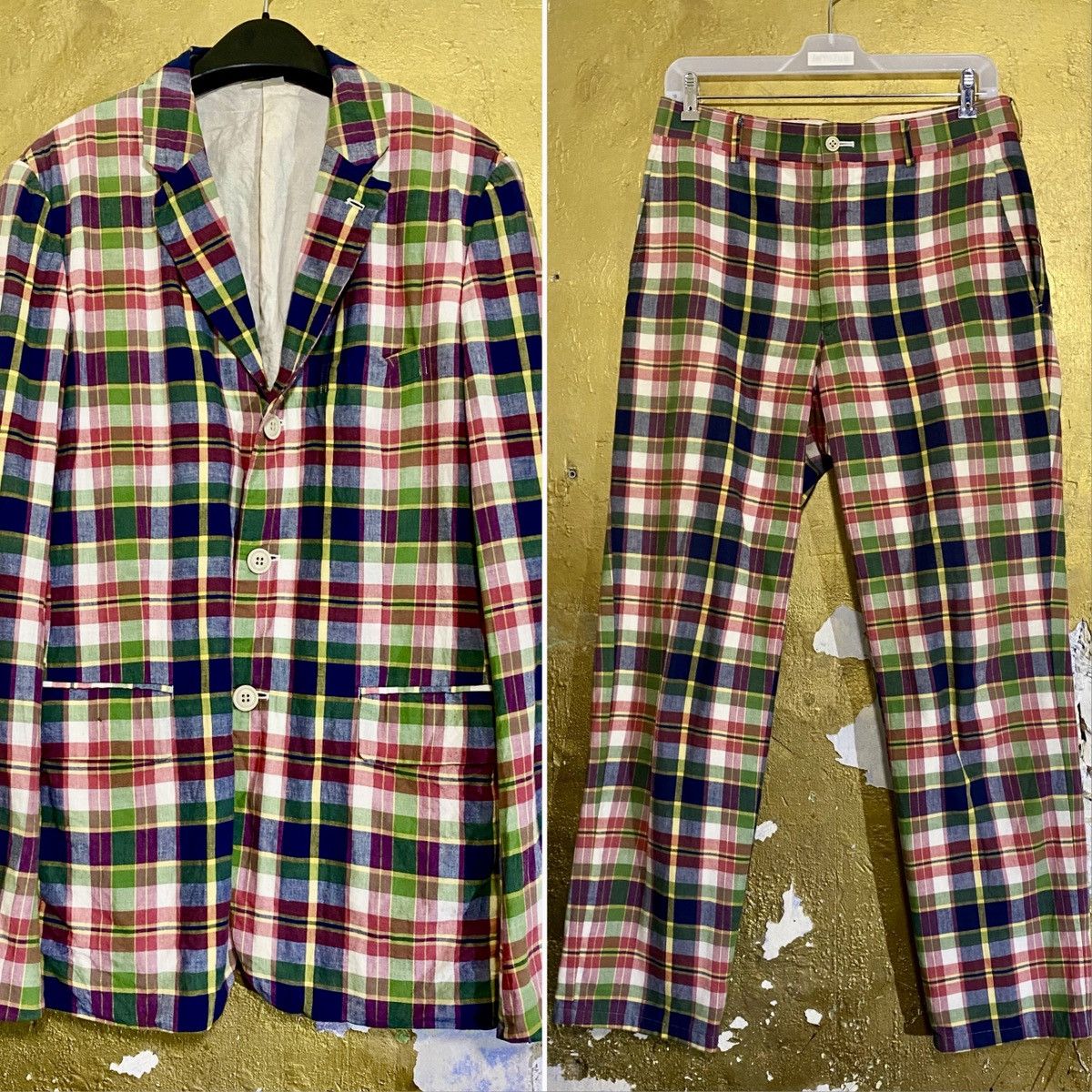 Comme des Garcons Homme Plus Comme des garçons homme plus AD 2007 checkered suit Size 42R - 1 Thumbnail