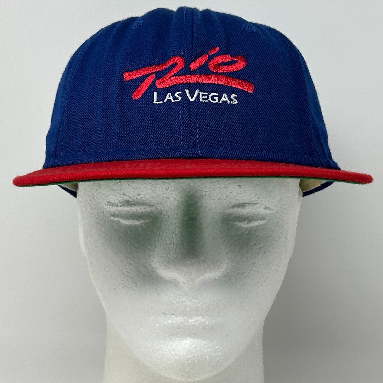 Delong Vintage 90s Rio Las Vegas Hat Baseball Cap Casino USA Blue Size ONE SIZE - 2 Thumbnail