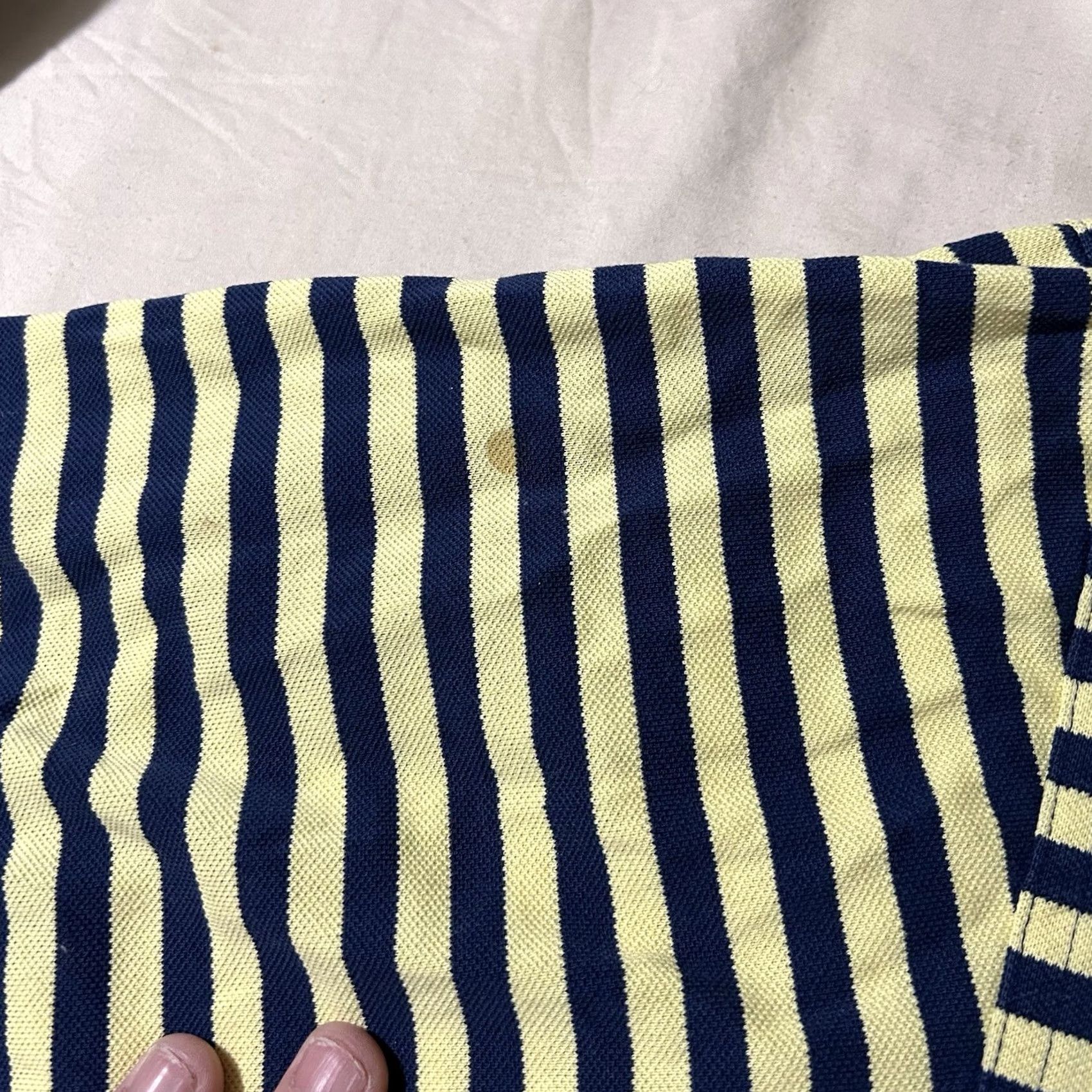 Vintage VINTAGE Masters Golf Polo Striped Yellow Navy L 90s Mens Golf Tournament Polo L Size US L / EU 52-54 / 3 - 3 Thumbnail