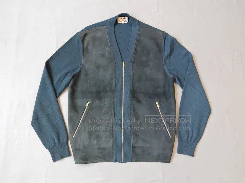 Hermes Hermes Goat cashmere and suede open-front zipper jacket, b Size US M / EU 48-50 / 2 - 1 Thumbnail