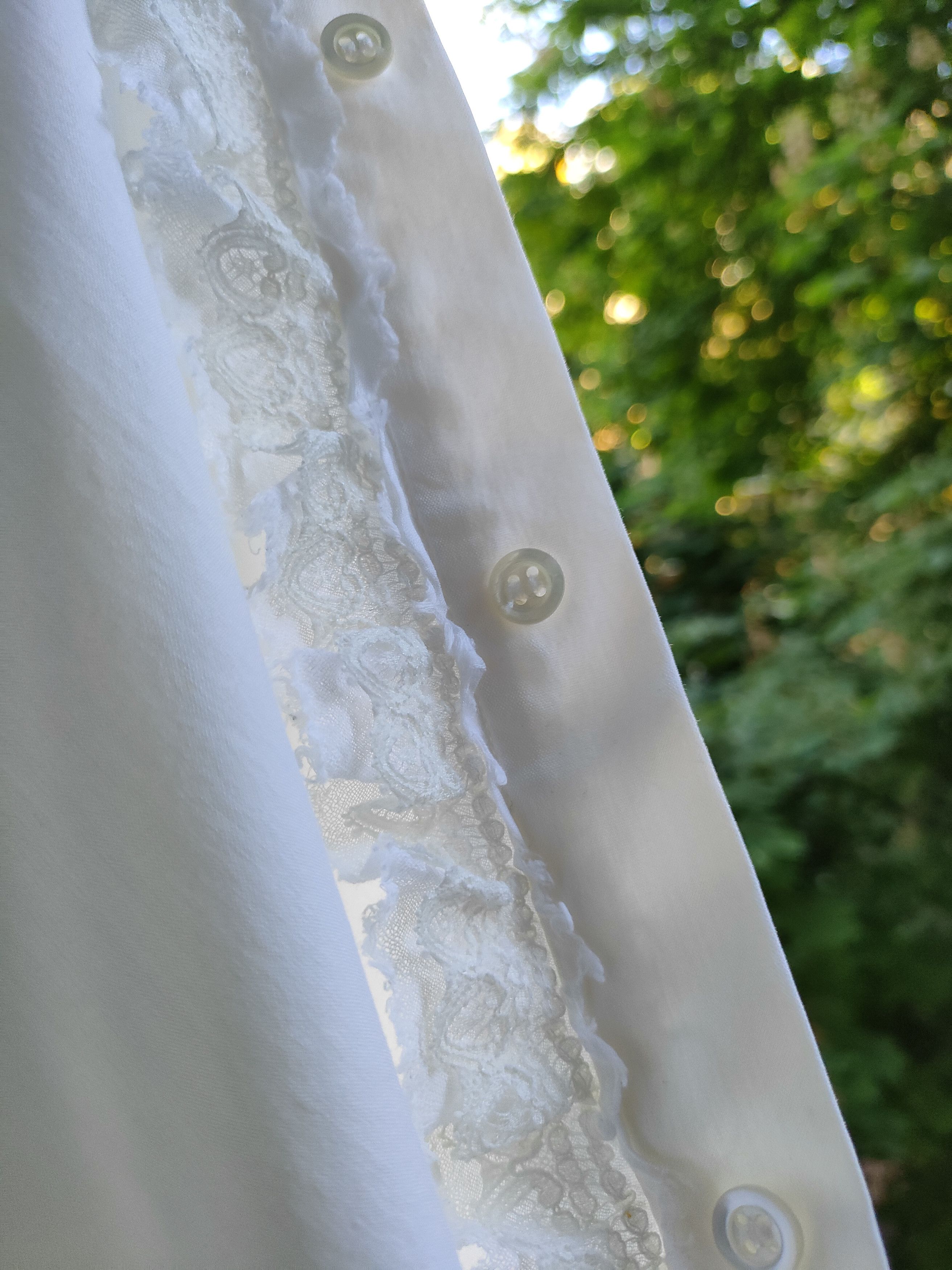 Prada 2010 Prada Lace Ruffle Embellished White Shirt Size S / US 4 / IT 40 - 19 Thumbnail