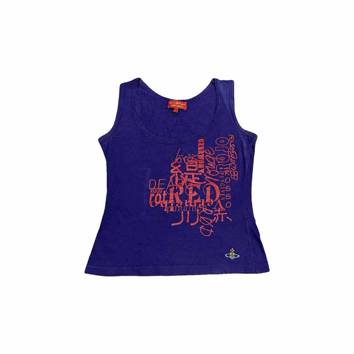Vivienne Westwood 🔥Y2K Vintage Vivienne Westwood Orb Poem Cropped Tank Top Size US S / EU 44-46 / 1 - 1 Thumbnail