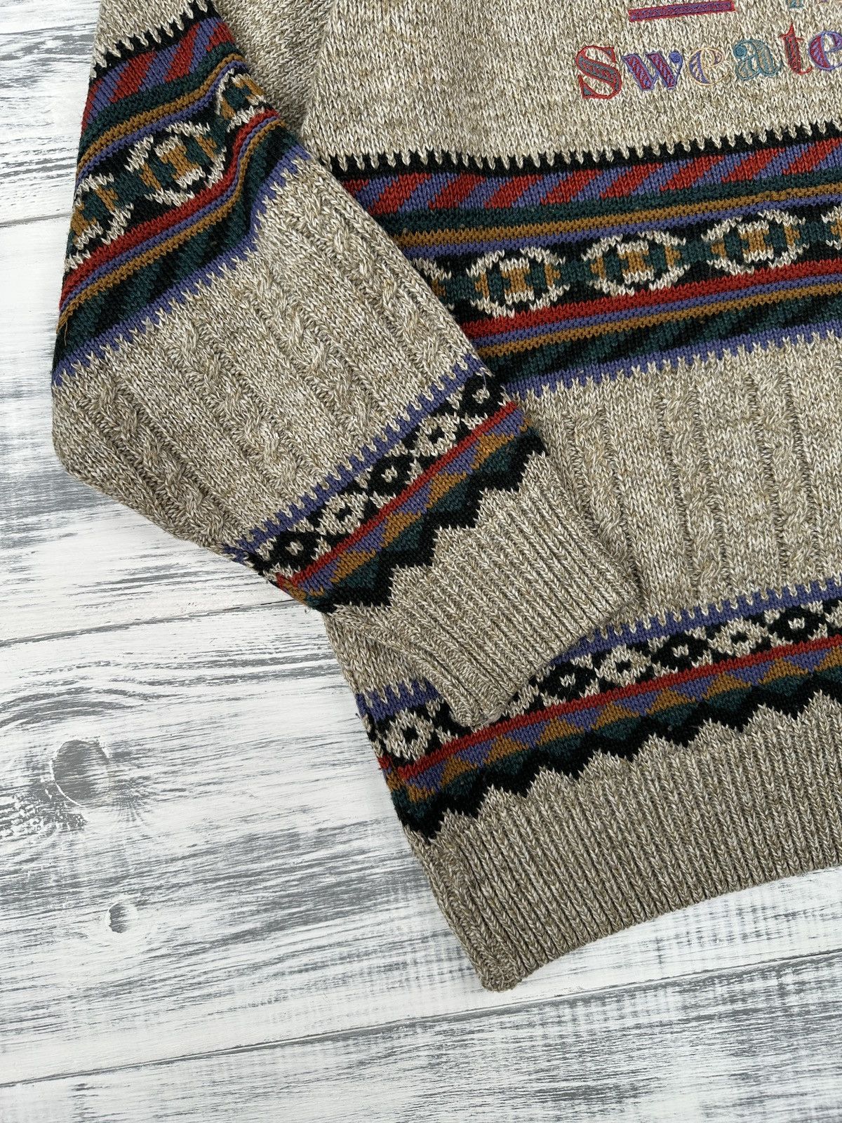 Vintage The Sweater Shop Vintage Men's Striped Knit Acrylic Jumper Size US L / EU 52-54 / 3 - 7 Thumbnail