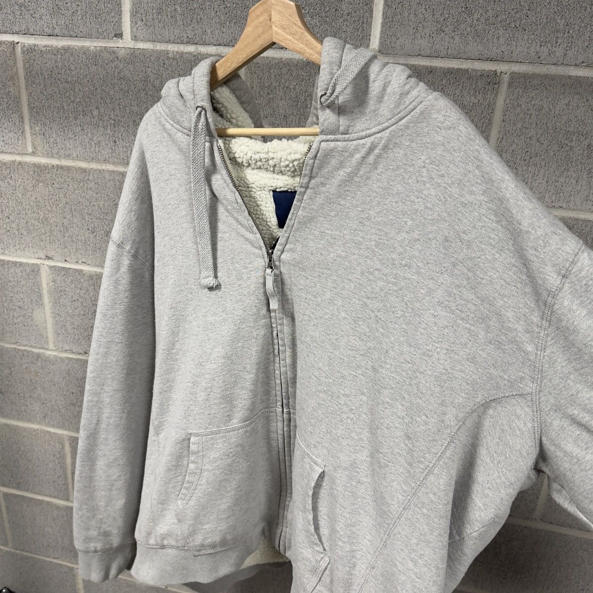 Vintage Faded Sherpa Fleece Lined Zip Up Hoodie ERD Grunge Size US XXL / EU 58 / 5 - 3 Thumbnail