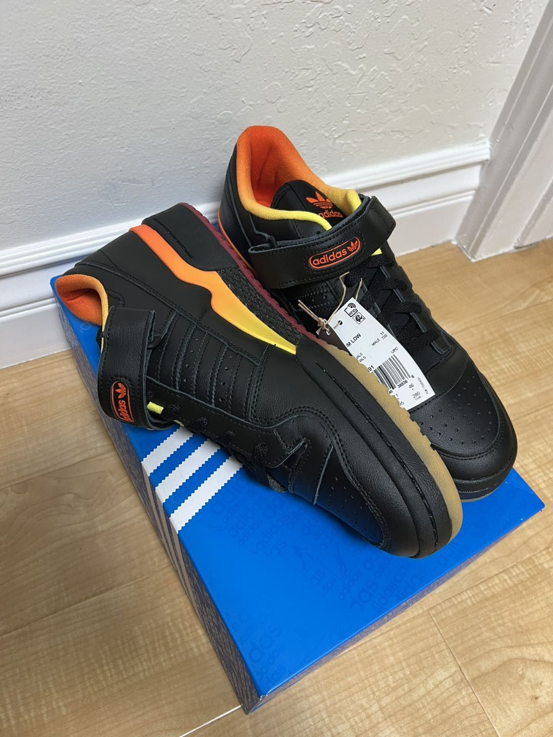adidas FORUM LOW 'BLACK ORANGE YELLOW GRADIENT'