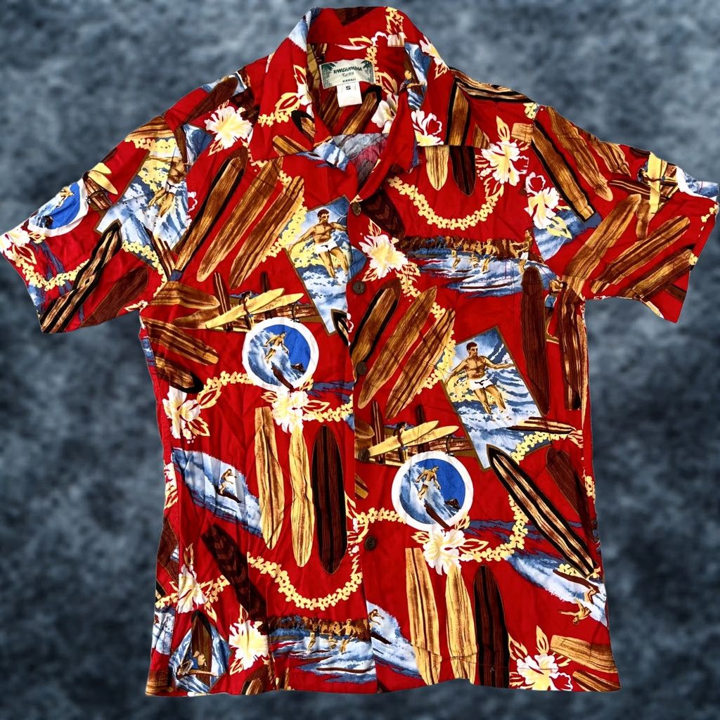 Vintage VINTAGE Kamehameha Hawaiian Shirt Small Rayon Aloha Surfboard Loop Camp Collar Mens Size US S / EU 44-46 / 1 - 1 Thumbnail