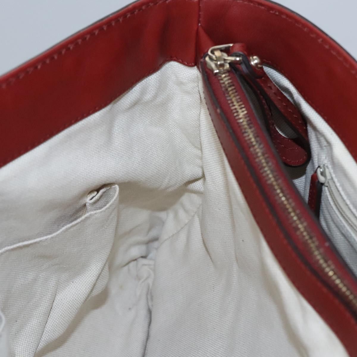 Gucci GUCCI GG Canvas Tote Bag Beige Gold Red Size ONE SIZE - 19 Thumbnail