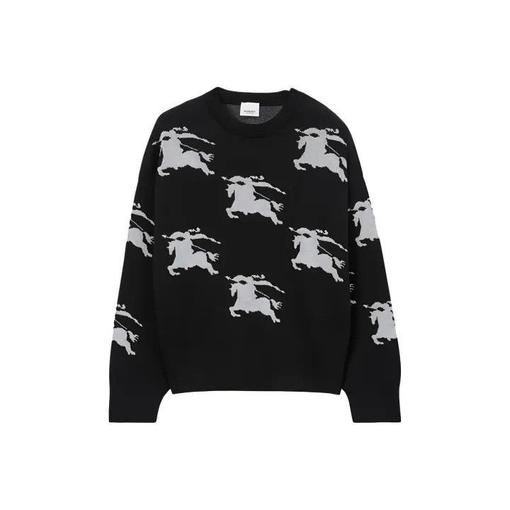 Burberry Burberry Black Knitted Casual Long Sleeve Sweater 0079 Size M / US 6-8 / IT 42-44 - 1 Thumbnail