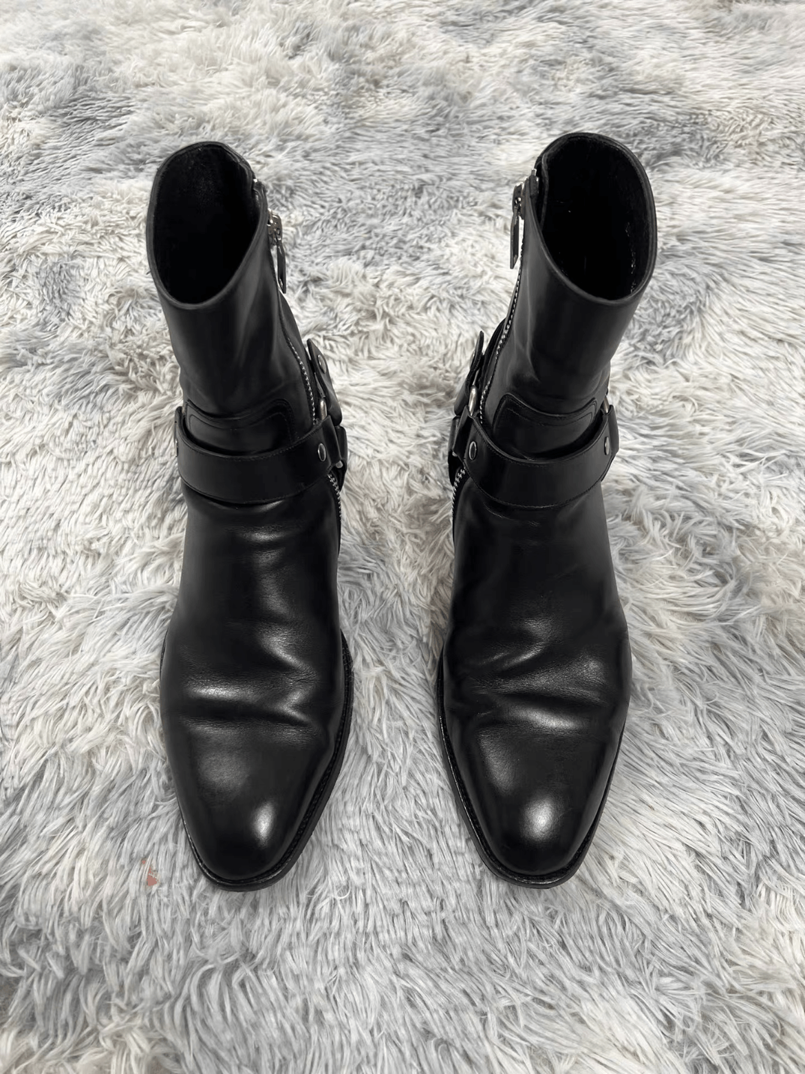 Sz 42 Saint Laurent Paris 13AW Metal Buckle Boots