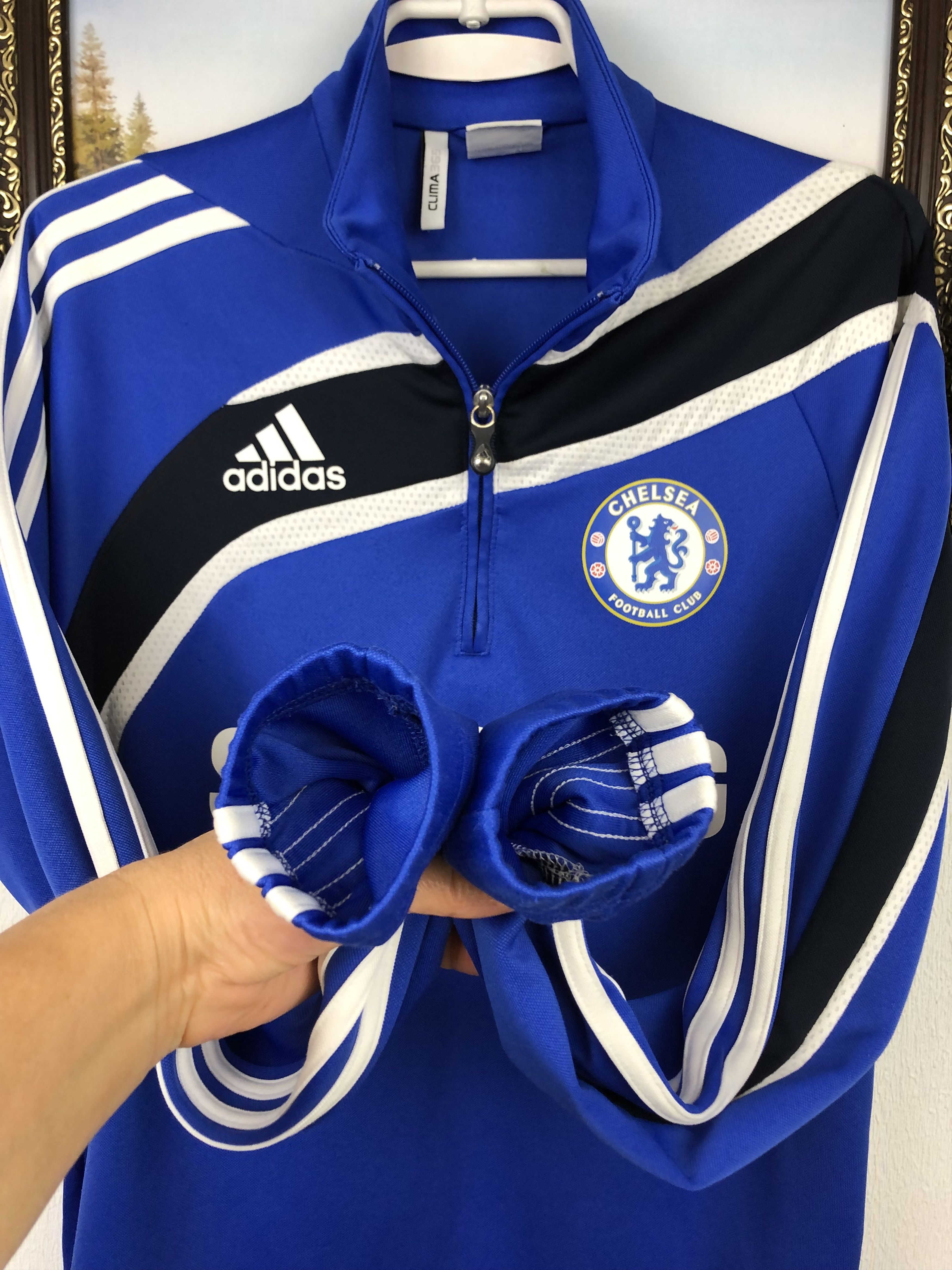 Adidas Vintage Adidas Chelsea Football Sweatshirt Soccer Jacket Size US S / EU 44-46 / 1 - 5 Thumbnail