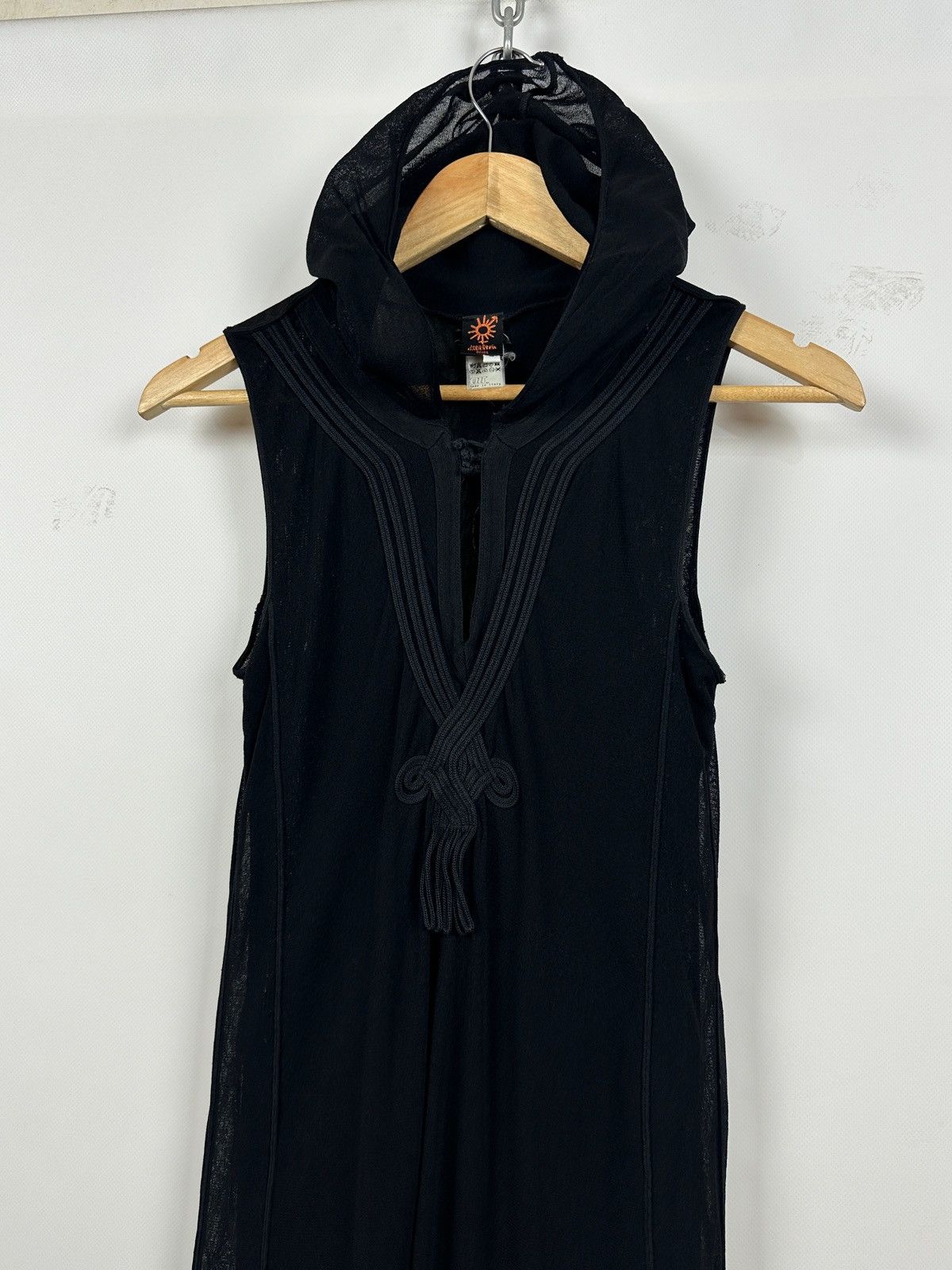 Jean Paul Gaultier Vintage Jean Paul Gaultier Black Gothic Mesh Hood Maxi Dress Size S / US 4 / IT 40 - 1 Thumbnail