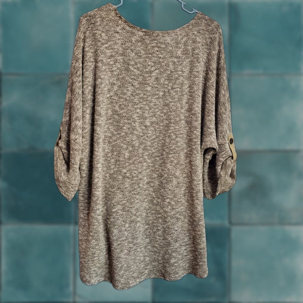 Vintage olars ulla sweden Sweater Women M Brown Cotton Blend 3/4 Sleeve Lagenlook Tunic Round Neck Casual Travel Size M / US 6-8 / IT 42-44 - 1 Thumbnail