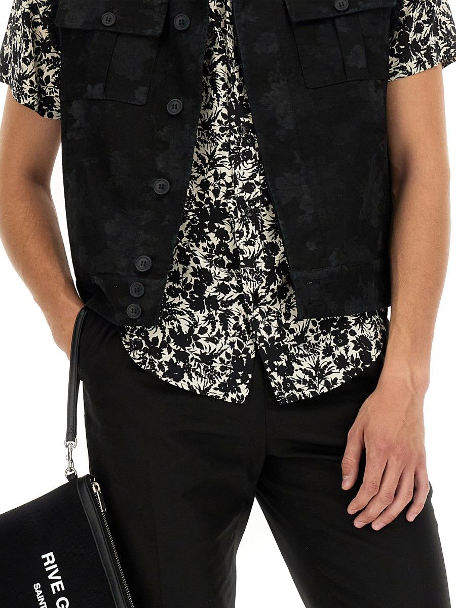 Saint Laurent Paris o1bcso1str0924 Sleeveless Jacket in Black Size US XS / EU 42 / 0 - 4 Thumbnail
