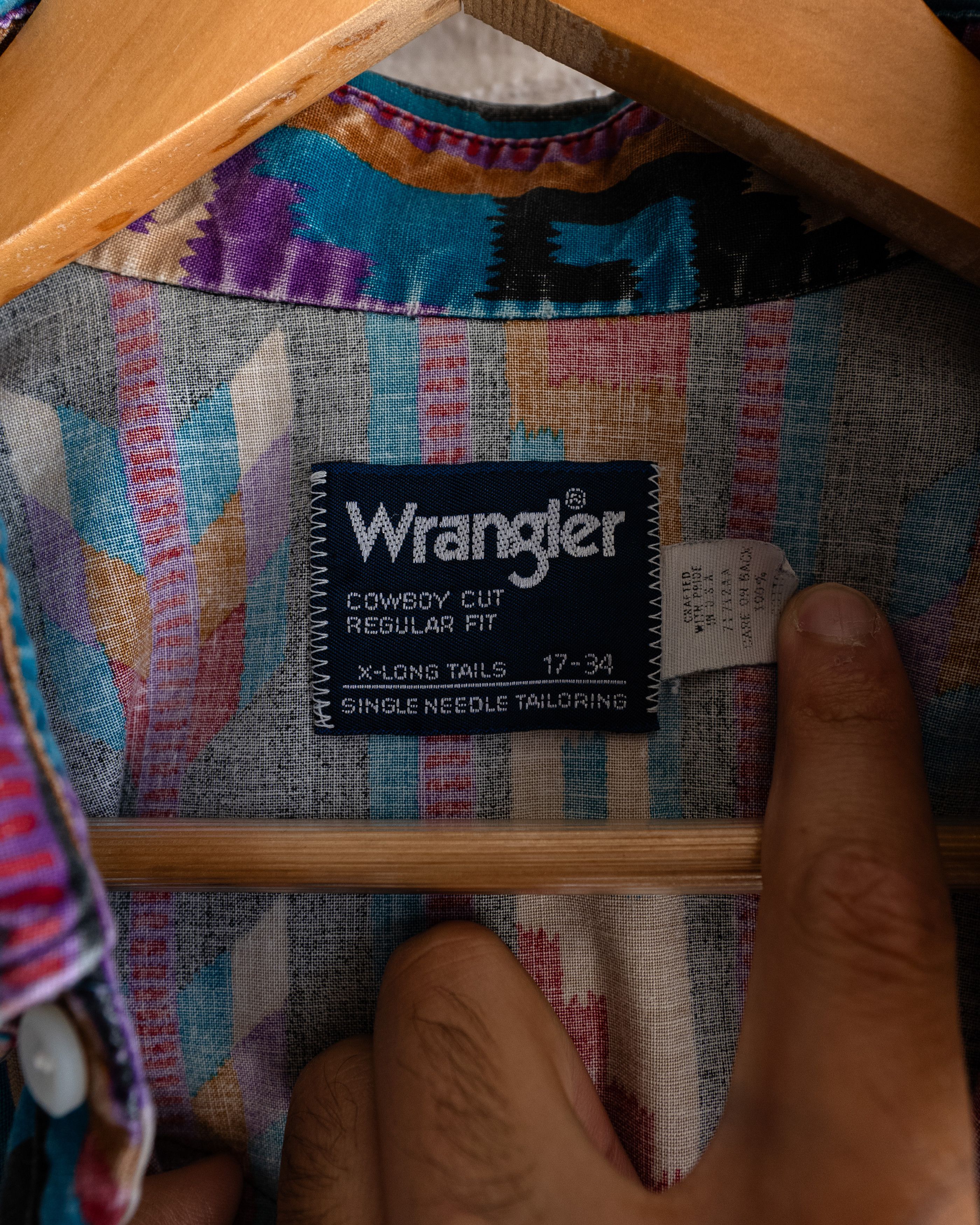 Wrangler Vintage 90s Wrangler Shirt XL Southwestern Brushpopper Aztec Size US XL / EU 56 / 4 - 4 Thumbnail