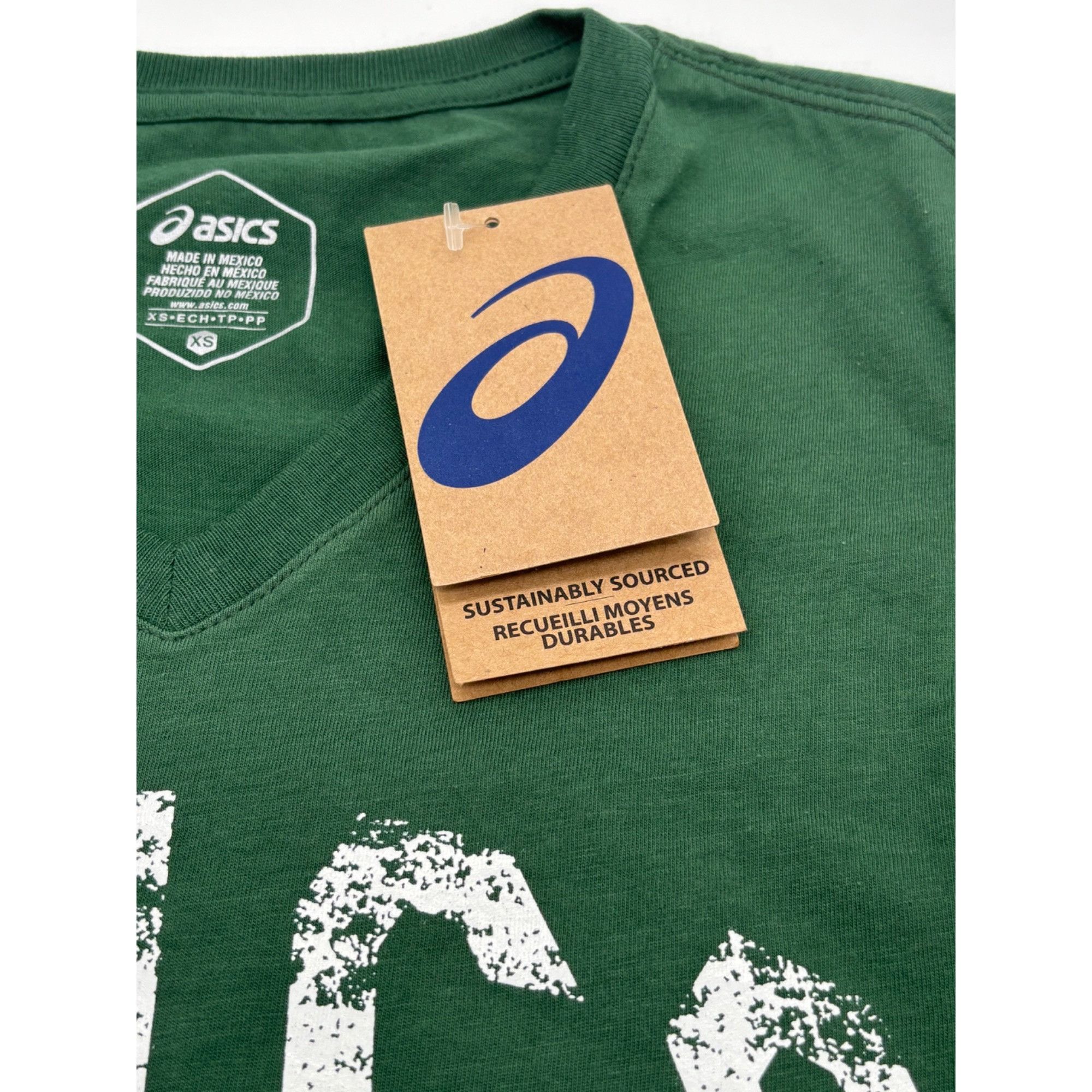 Asics ASICS Women's Short Sleeve Est 1977 V-Neck T-shirt, Hunter G Size XS / US 0-2 / IT 36-38 - 7 Thumbnail