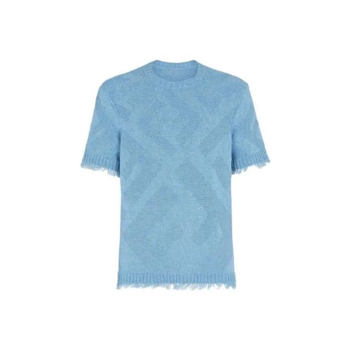 Fendi Fendi SS23 Blue FF Pattern Sweater for Men -2507 Size US L / EU 52-54 / 3 - 1 Thumbnail
