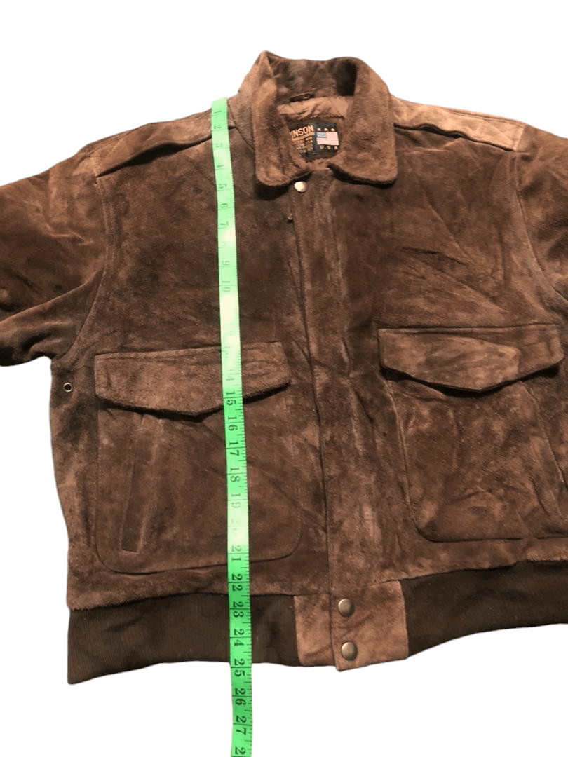 Robinson Les Bains 90s Robinson Les Bains Suede Leather US.Air Force Jacket Size US L / EU 52-54 / 3 - 22 Thumbnail