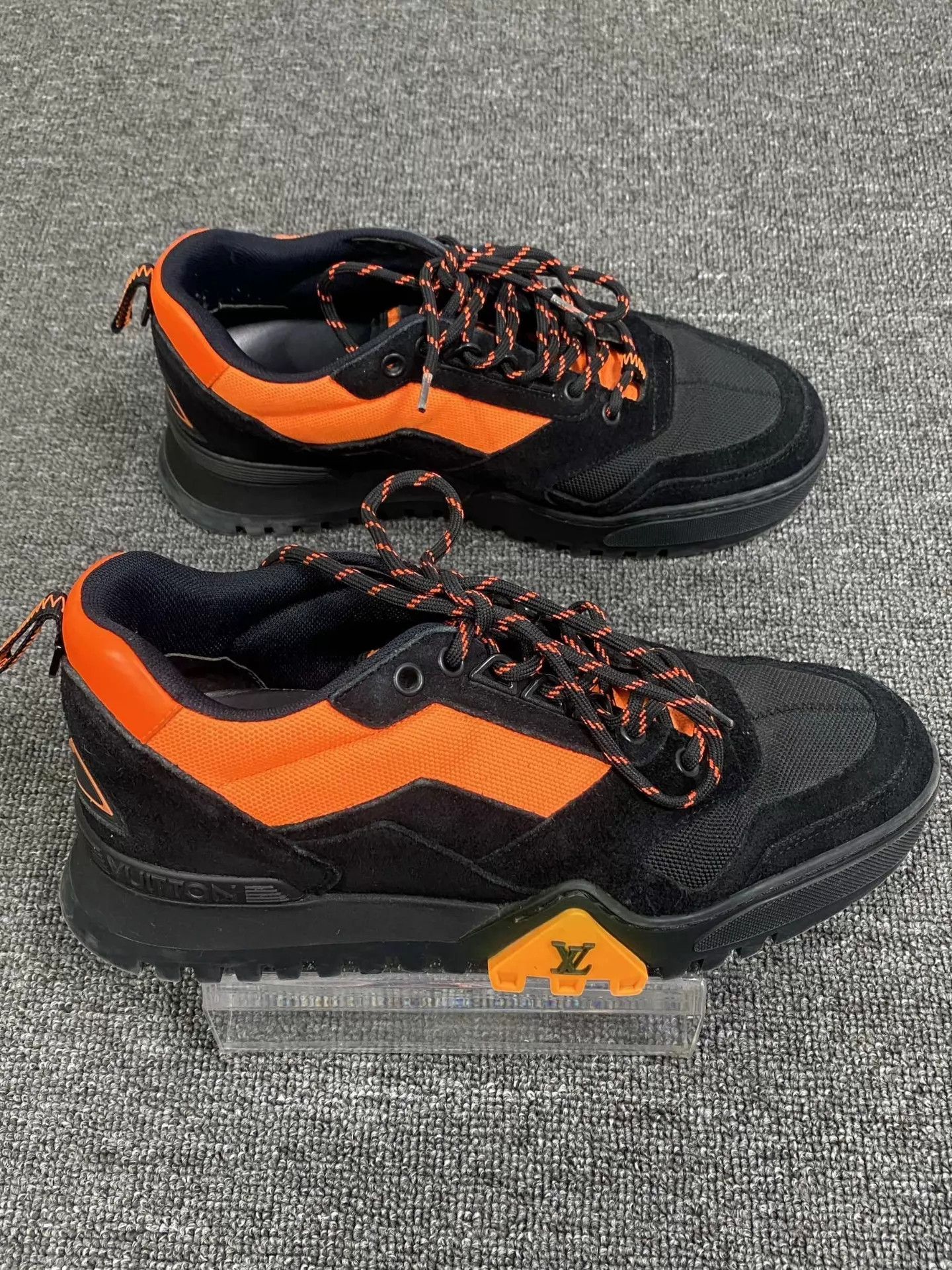 Louis Vuitton LV black orange hiking sneakers 39.5 98 new Size US 6.5 / EU 39-40 - 3 Thumbnail