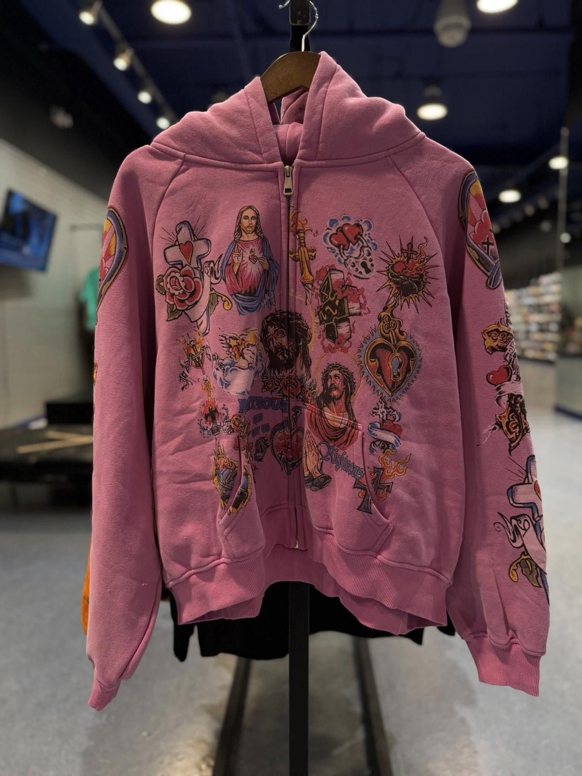 Other XXL - We Are Righteous Purple Zip Up Jesus Hoodie Size US XXL / EU 58 / 5 - 1 Thumbnail