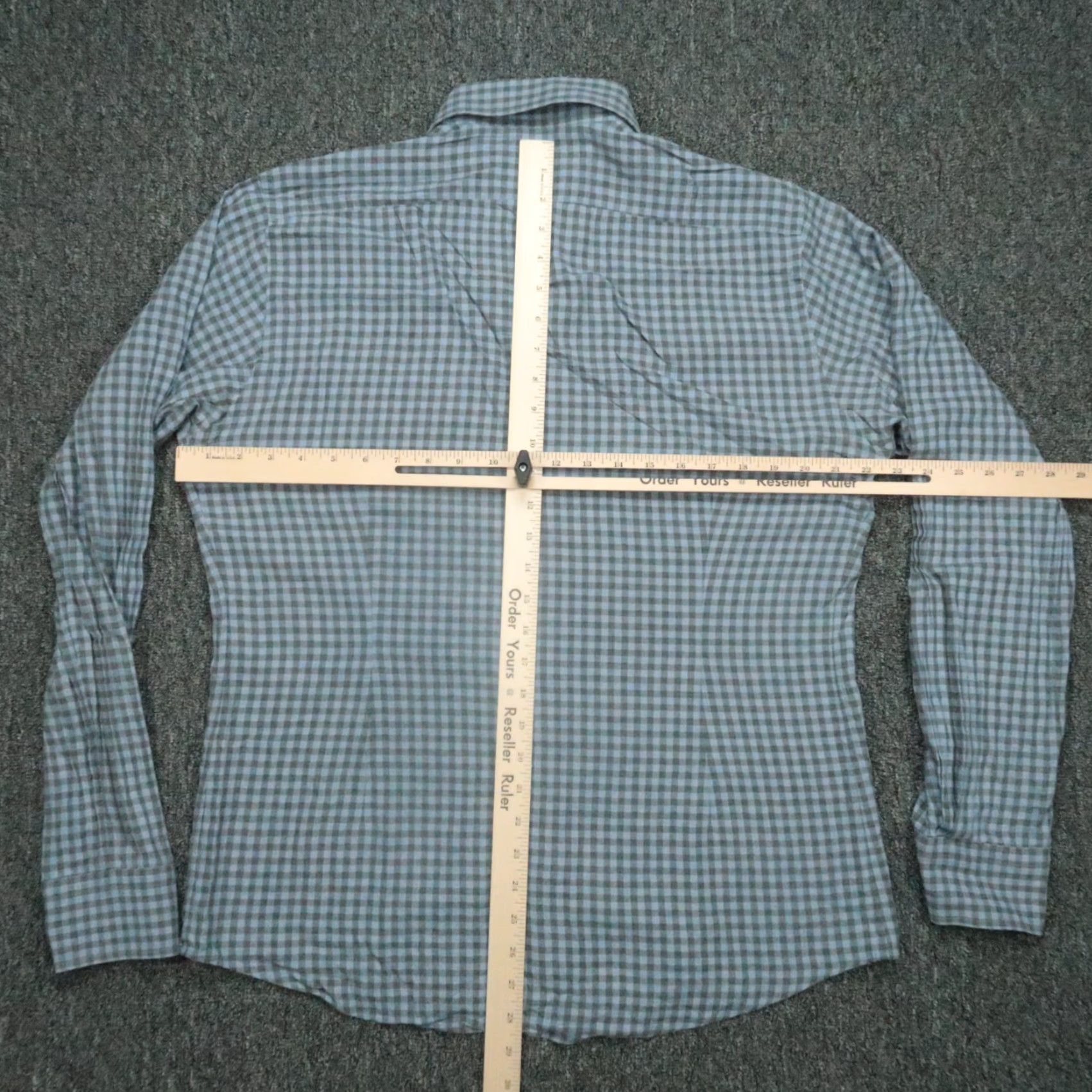 Eton VINTAGE Not applicable; use best structure: Eton Dress Shirt Mens Large Blue Gingham Slim Fit Long Sleeve Button Up Size US L / EU 52-54 / 3 - 5 Thumbnail