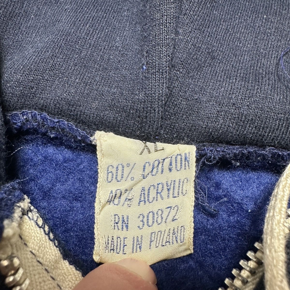 Vintage Vintage 1970’s zip up hoodie Size US XL / EU 56 / 4 - 4 Thumbnail