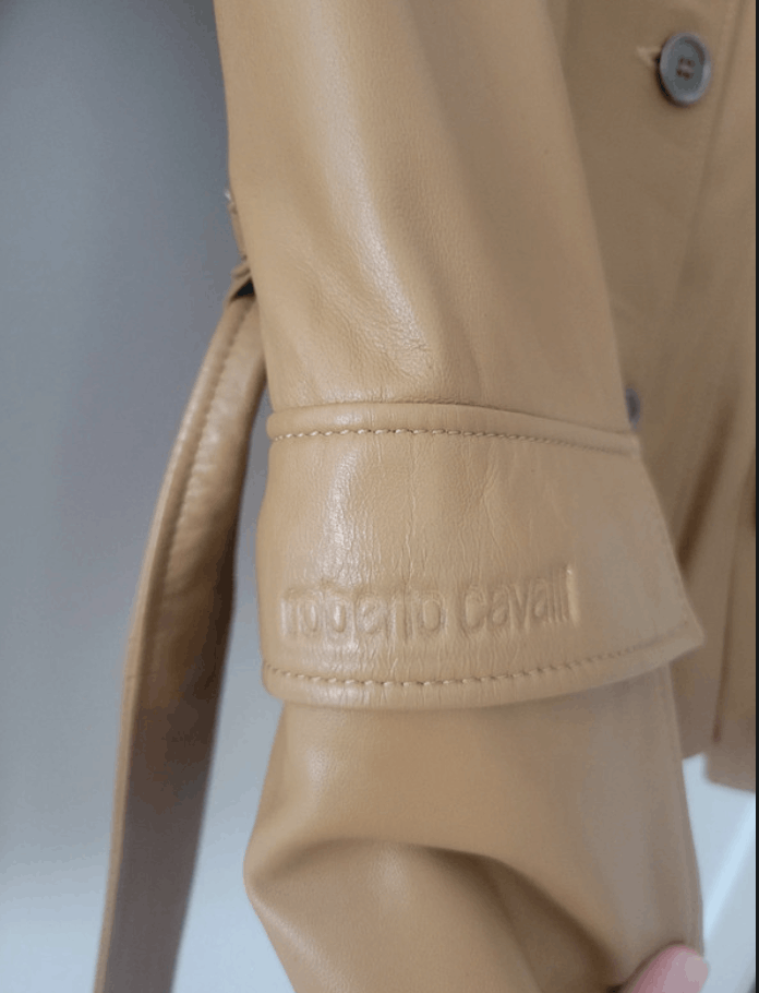 Just Cavalli × Leather × Roberto Cavalli Cavalli Jacket Leather Coat Trench Roberto Biker Moto EX0095 Size M / US 6-8 / IT 42-44 - 4 Thumbnail