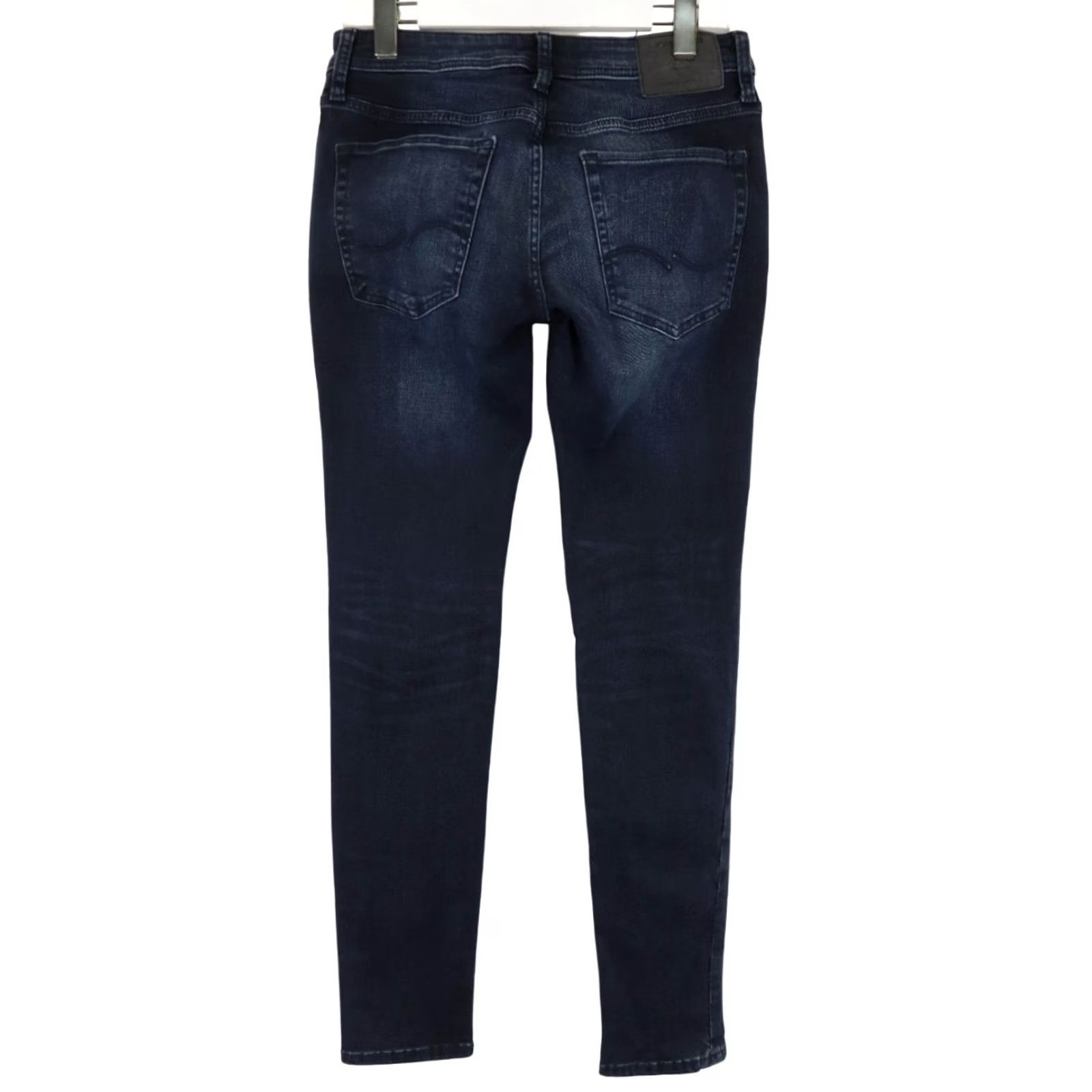 Jack & Jones JACK & JONES Skinny/Liam Jeans Men's W32/L32 Blue Whiskers Faded Zip Fly Stretch Jeans Size US 32 / EU 48 - 2 Thumbnail