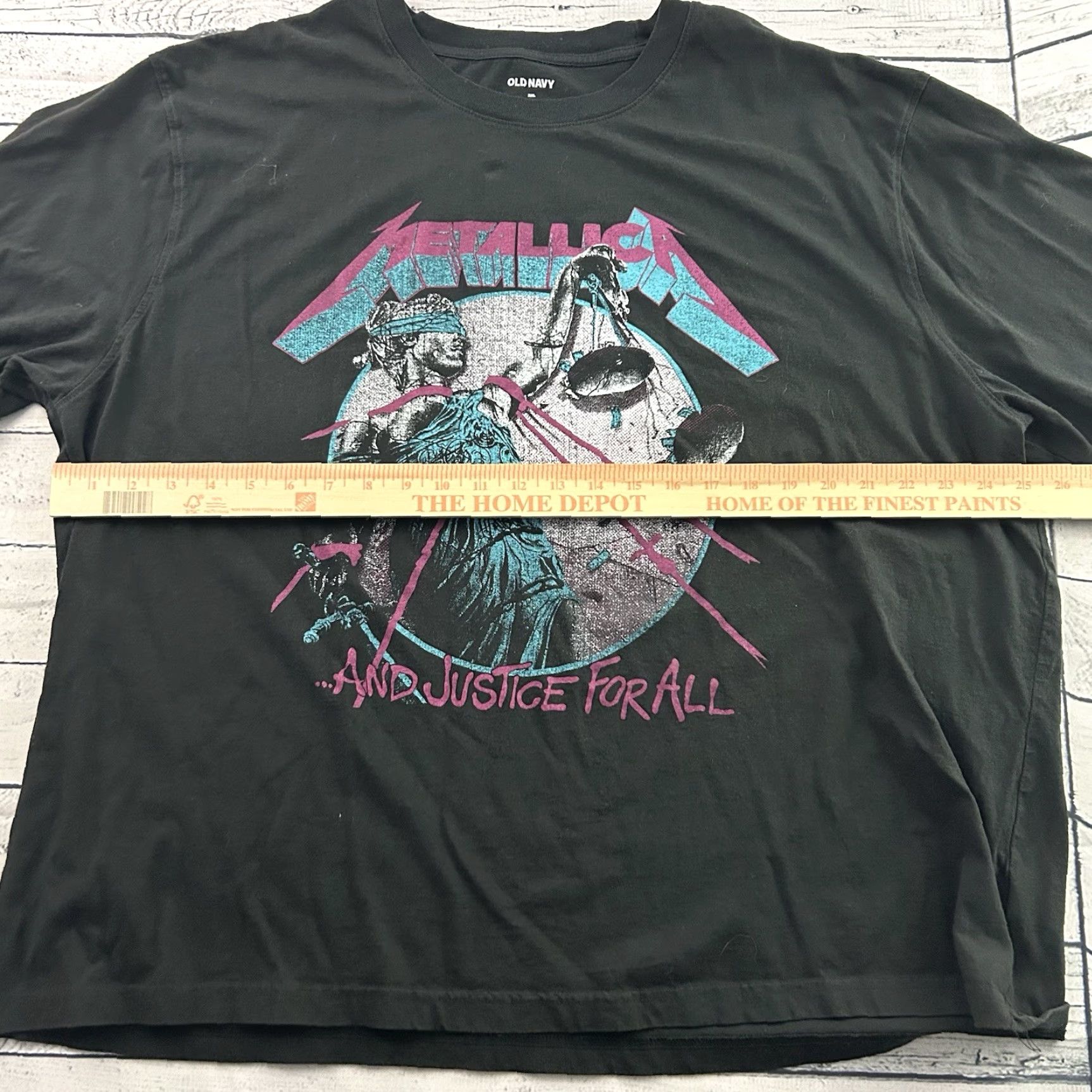 Old Navy Metallica And Justice For All Old Navy Short Sleeve T-Shirt Men's 2XL Black Size US XXL / EU 58 / 5 - 4 Thumbnail