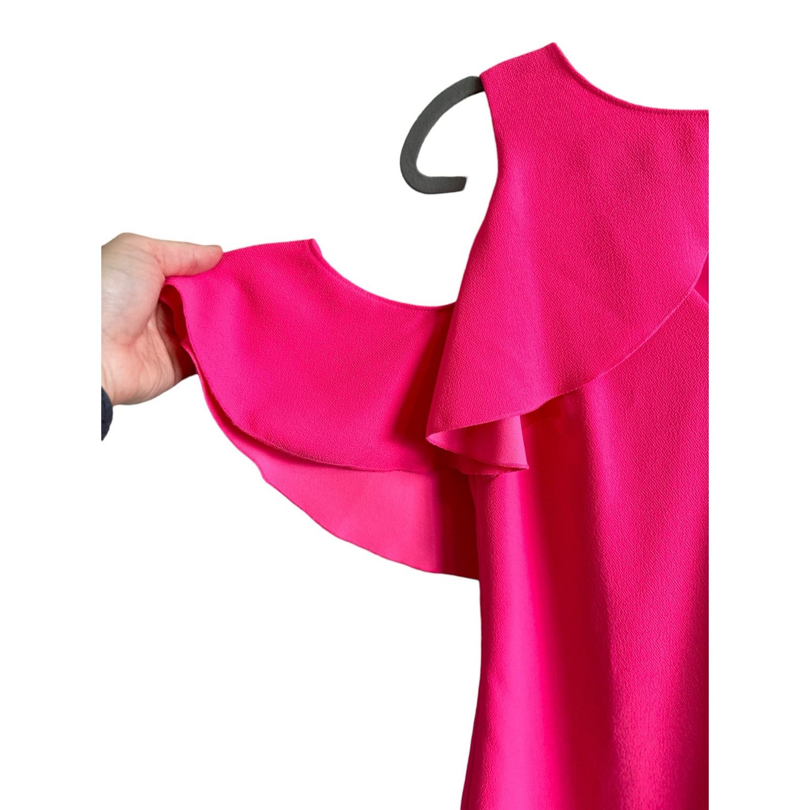 Trina Turk Trina Turk 2 Bright Pink Mini Off Shoulder Formal Dress Size XS / US 0-2 / IT 36-38 - 6 Thumbnail