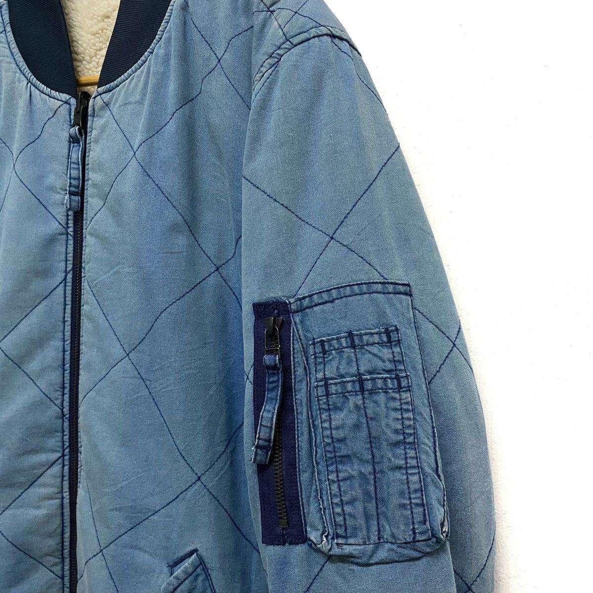 Levi's Rare LEVIS Reversible Fleece Sherpa Jacket indigo vintage Size US M / EU 48-50 / 2 - 2 Thumbnail