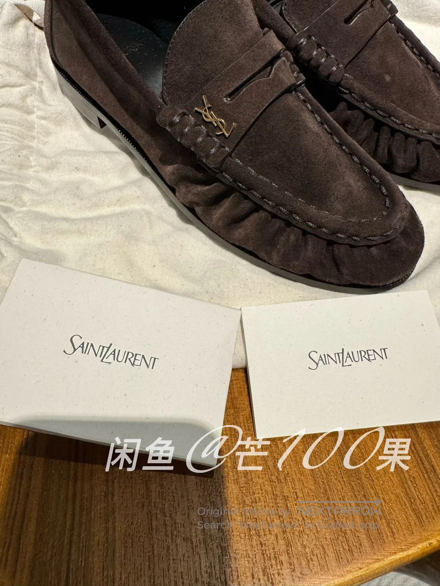Yves Saint Laurent Saint Laurent LE LOAFER Suede Loafers. Size US 9 / EU 42 - 2 Thumbnail