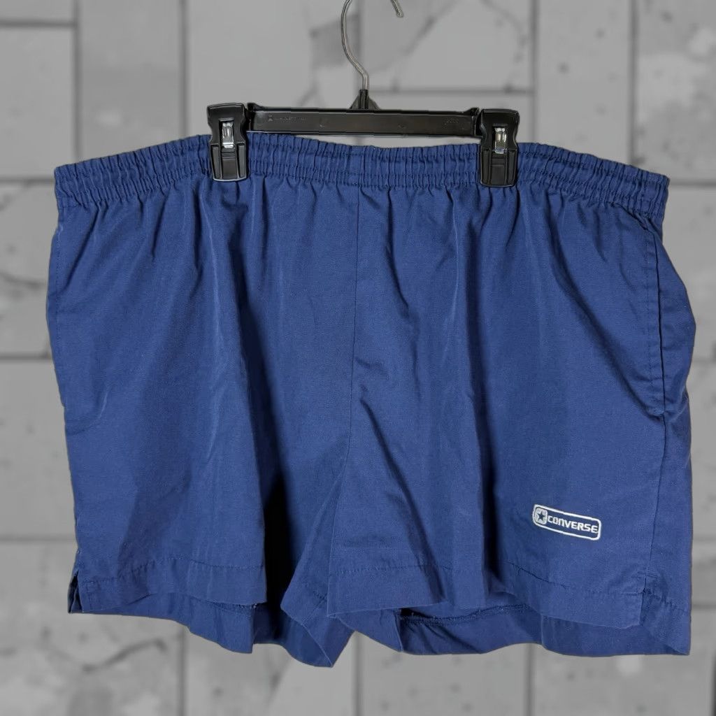 Converse VINTAGE Converse Athletic Shorts Men XL Dark Blue Drawstring Activewear Size US 36 / EU 52 - 1 Thumbnail