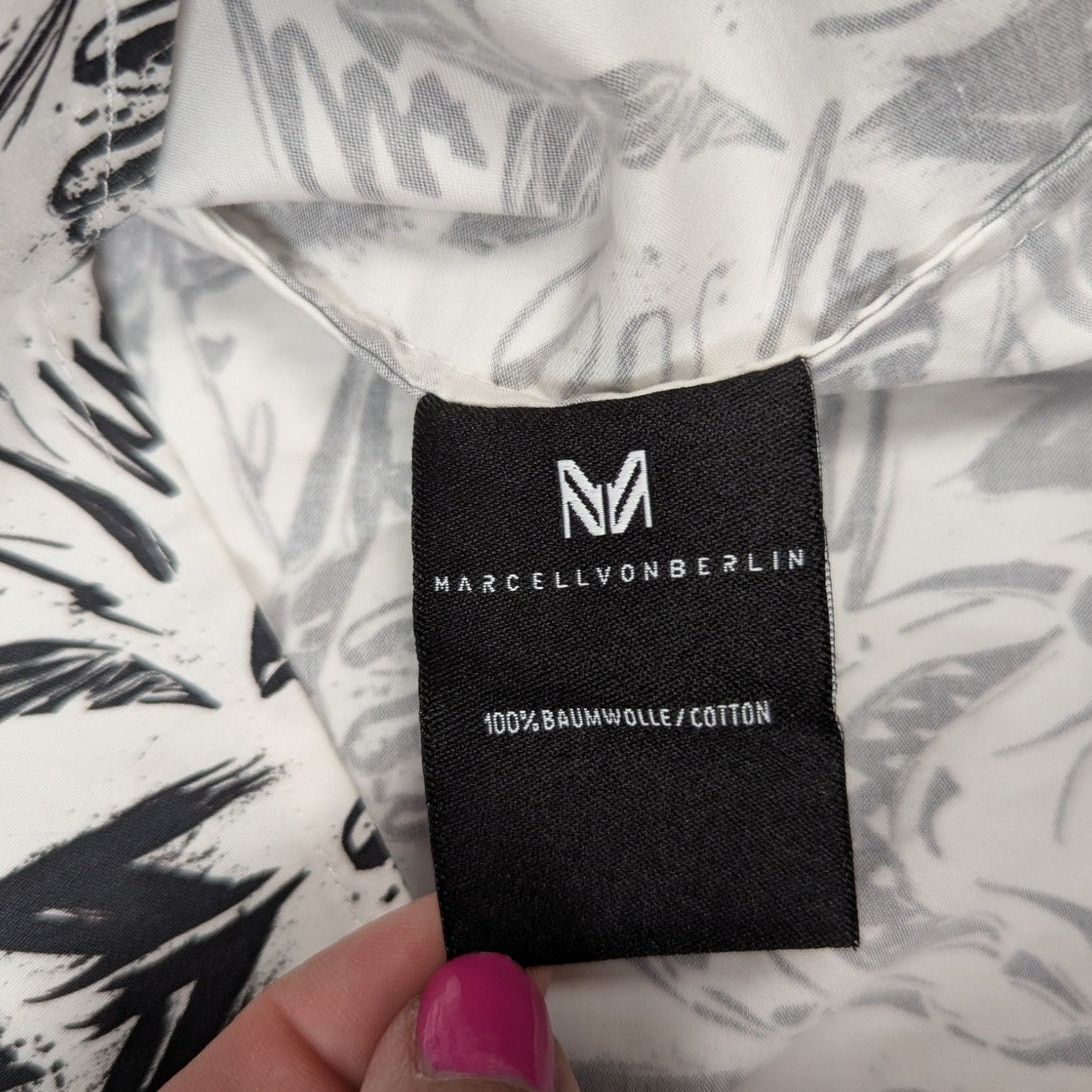 Other Marcel Von Berlin Shark Print Button Up Shirt Black White Size US XL / EU 56 / 4 - 4 Thumbnail
