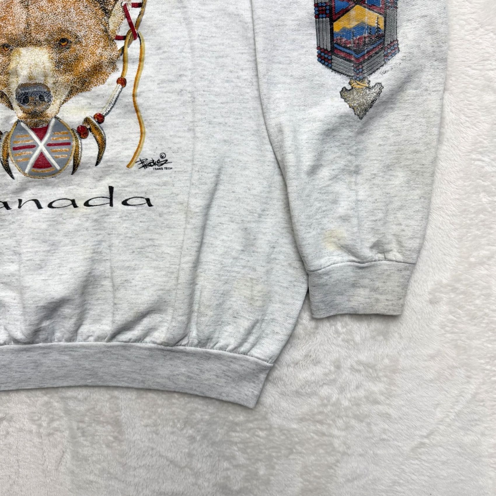 Native VINTAGE Premiere Canada Native Sweatshirt Mens Large Gray Fleeceware Size US L / EU 52-54 / 3 - 5 Thumbnail