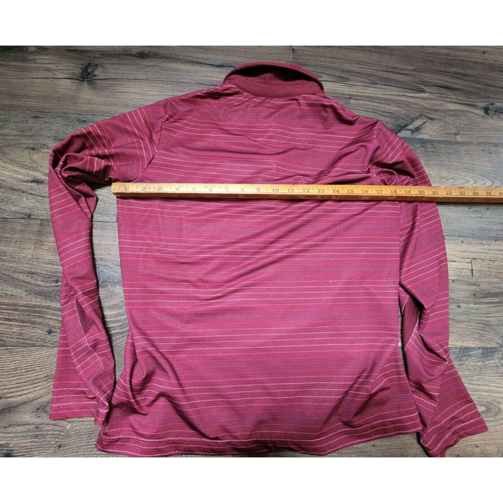 Nike Nike Golf Polo Shirt Womens Maroon Red Stripe Long Sleeve Medium Size M / US 6-8 / IT 42-44 - 2 Thumbnail