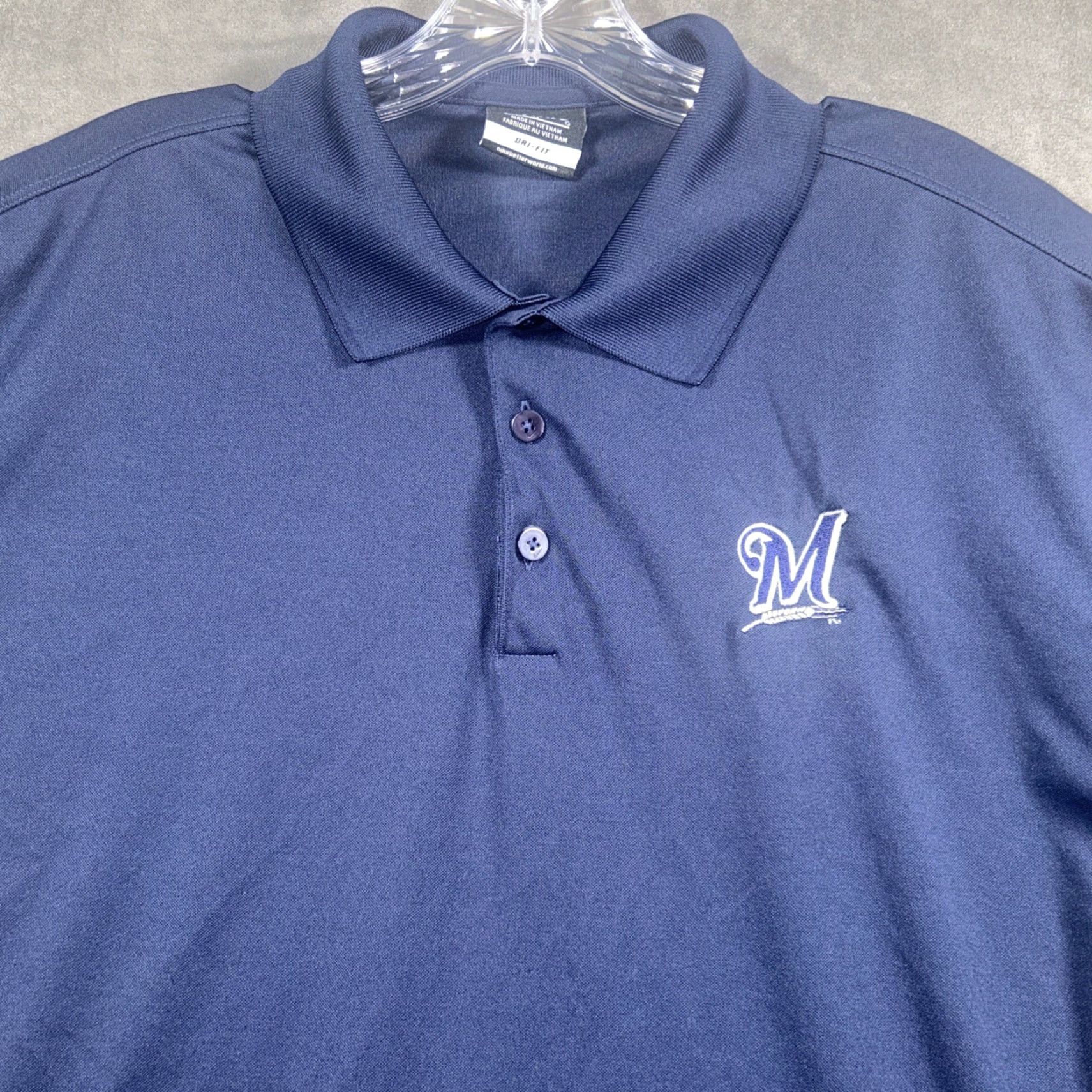 Nike Nike Golf Dri Fit Polo Shirt MLB Mens L Short Sleeve Blue Size US L / EU 52-54 / 3 - 2 Thumbnail