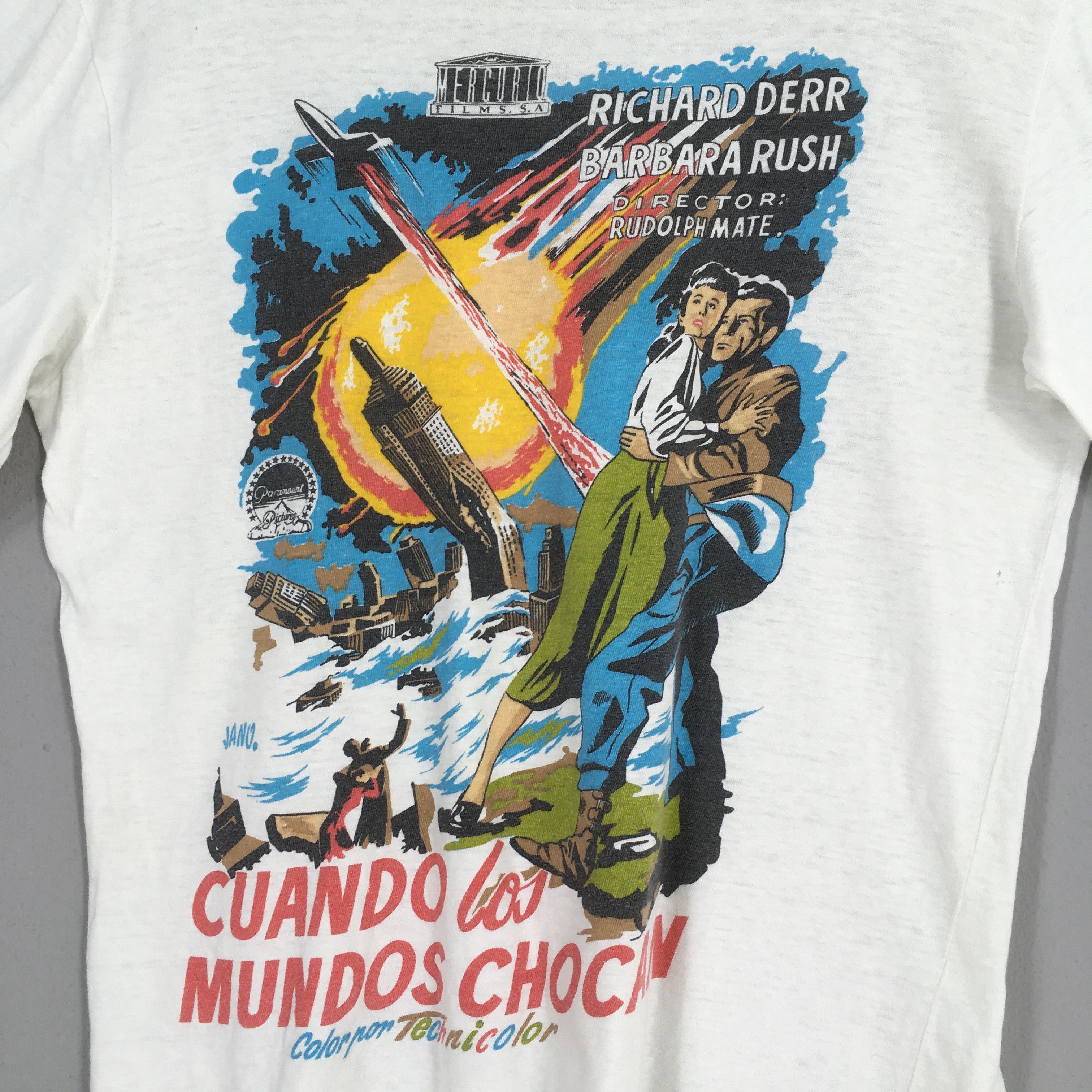 Vintage Vintage When Worlds Collide Movie Graphics Tshirt Medium Size US M / EU 48-50 / 2 - 7 Thumbnail