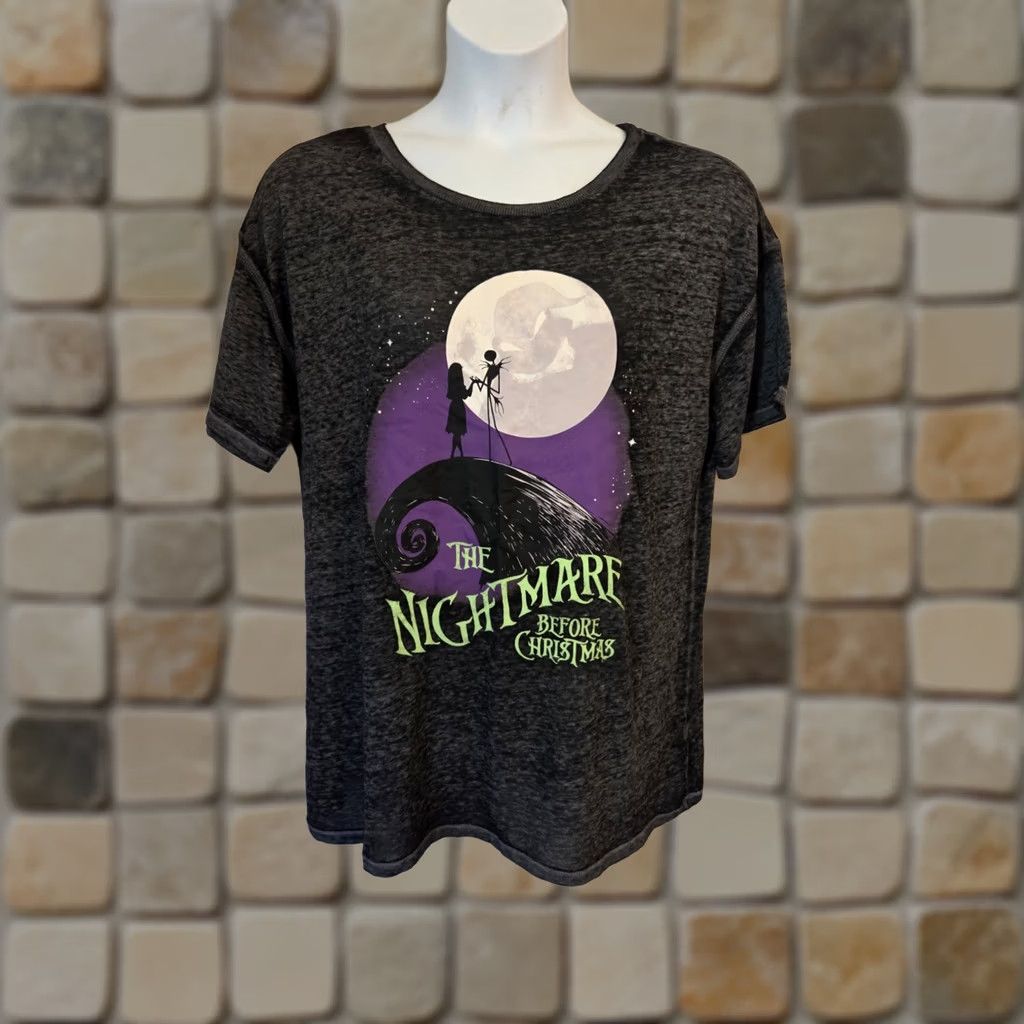 Disney Disney The Nightmare Before Christmas Burnout T Shirt Womens XL Semi Sheer Multicolor Halloween Casual Size XL / US 12-14 / IT 48-50 - 1 Thumbnail