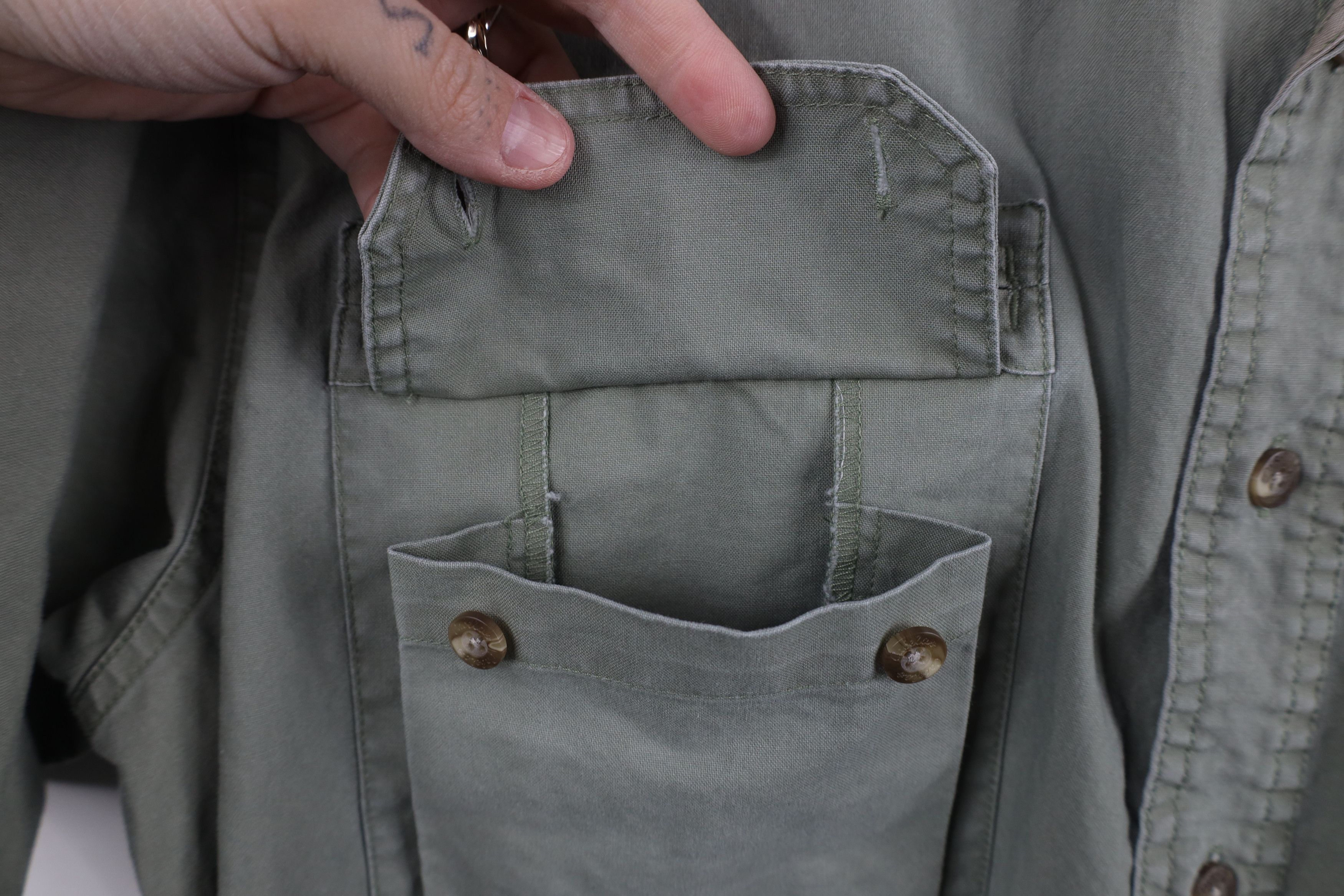 Cabelas × Vintage Vintage 90s Cabelas Safari Bush Short Sleeve Button Shirt Size US L / EU 52-54 / 3 - 7 Thumbnail
