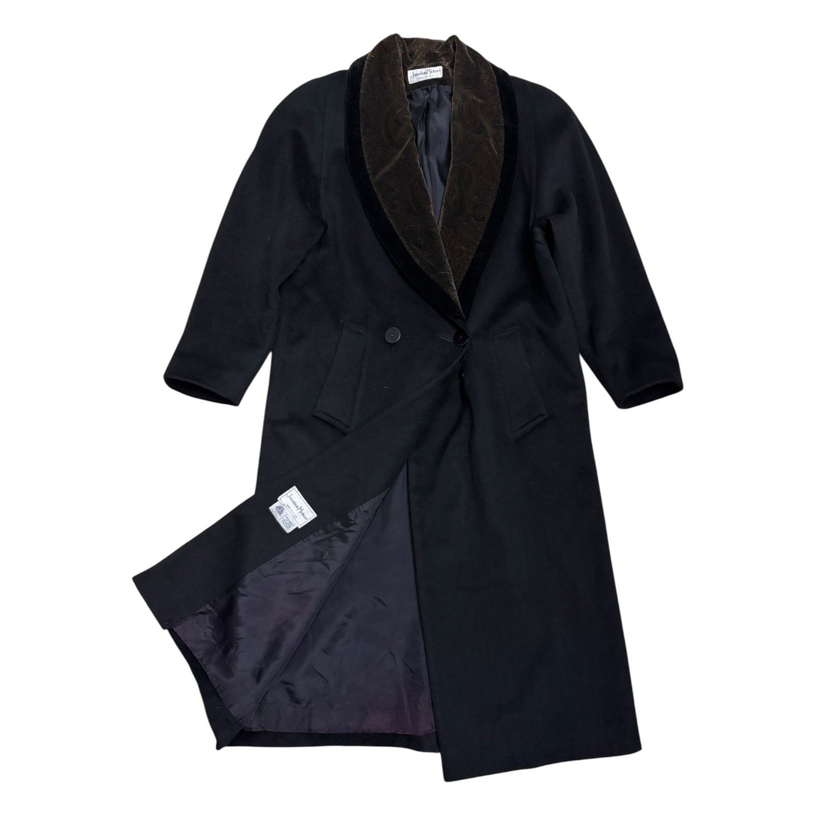 Other VINTAGE JONATHAN MICHAEL Wool Trench Retro Pea Coat Large Size L / US 10 / IT 46 - 1 Thumbnail